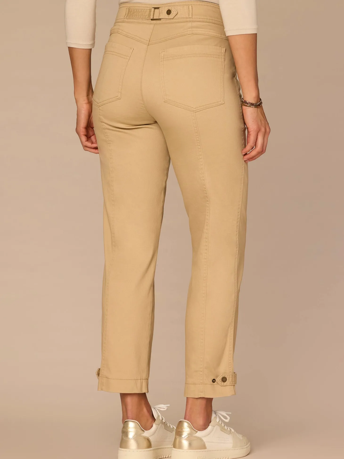 "Ab"solution High Rise Snap Hem Petite Utility Pant