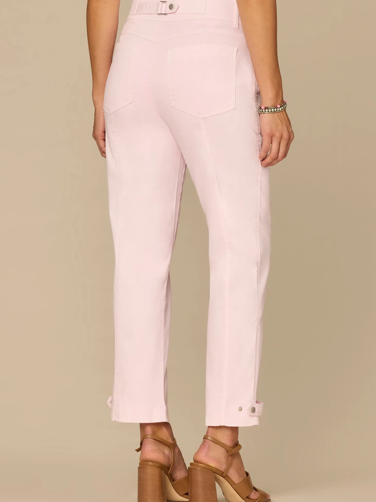 "Ab"solution High Rise Snap Hem Petite Utility Pant