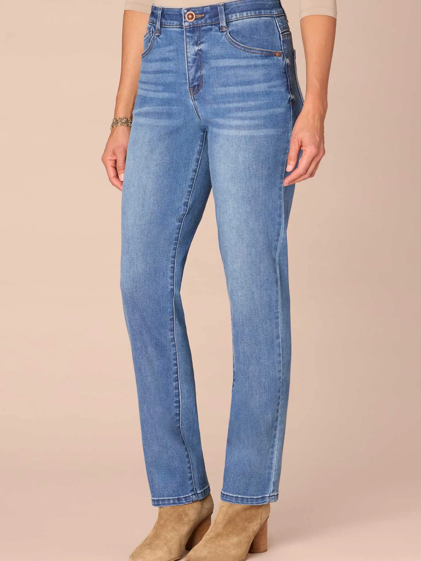 "Ab"solution® High Rise Straight Leg REPREVE® Jeans