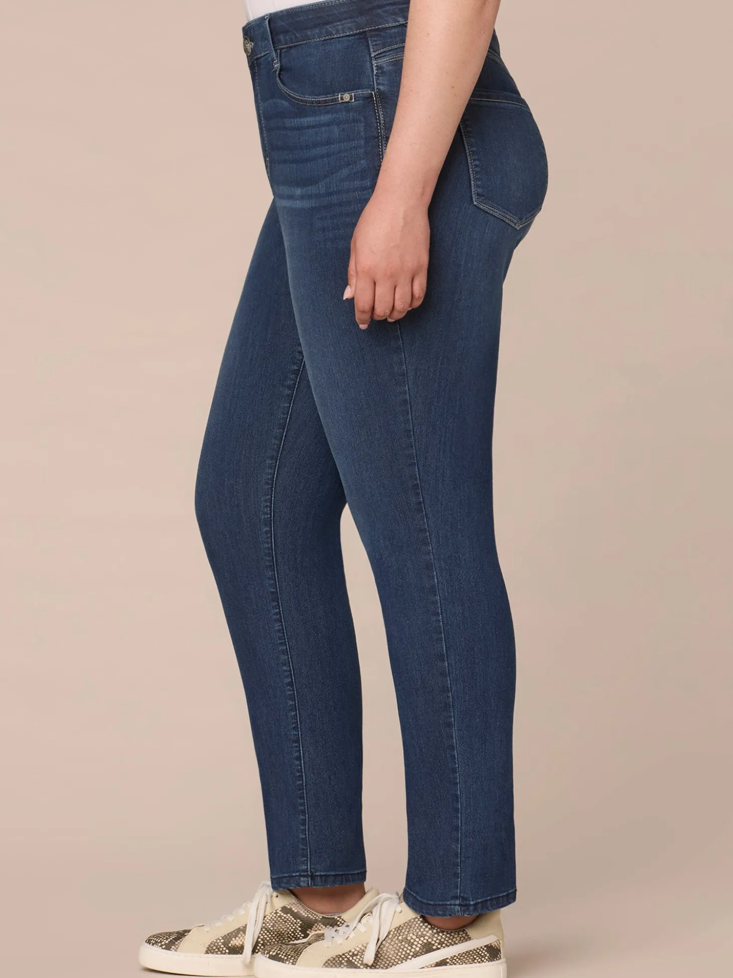 "Ab"solution® High Rise Straight Leg Plus Size Indigo Jeans