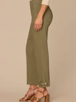 "Ab"solution® High Rise Tapered Utility Pant with Snap Hem