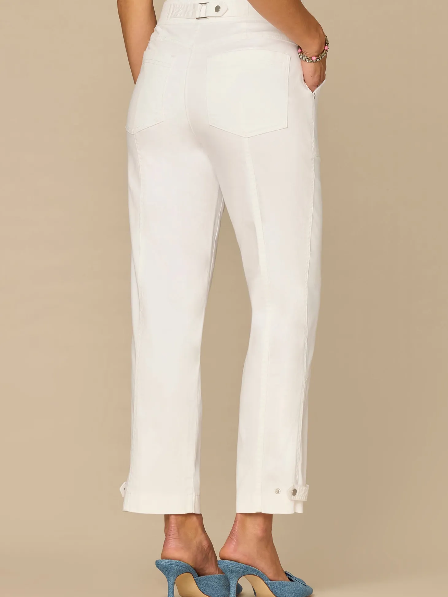 "Ab"solution® High Rise Tapered Utility Pant with Snap Hem