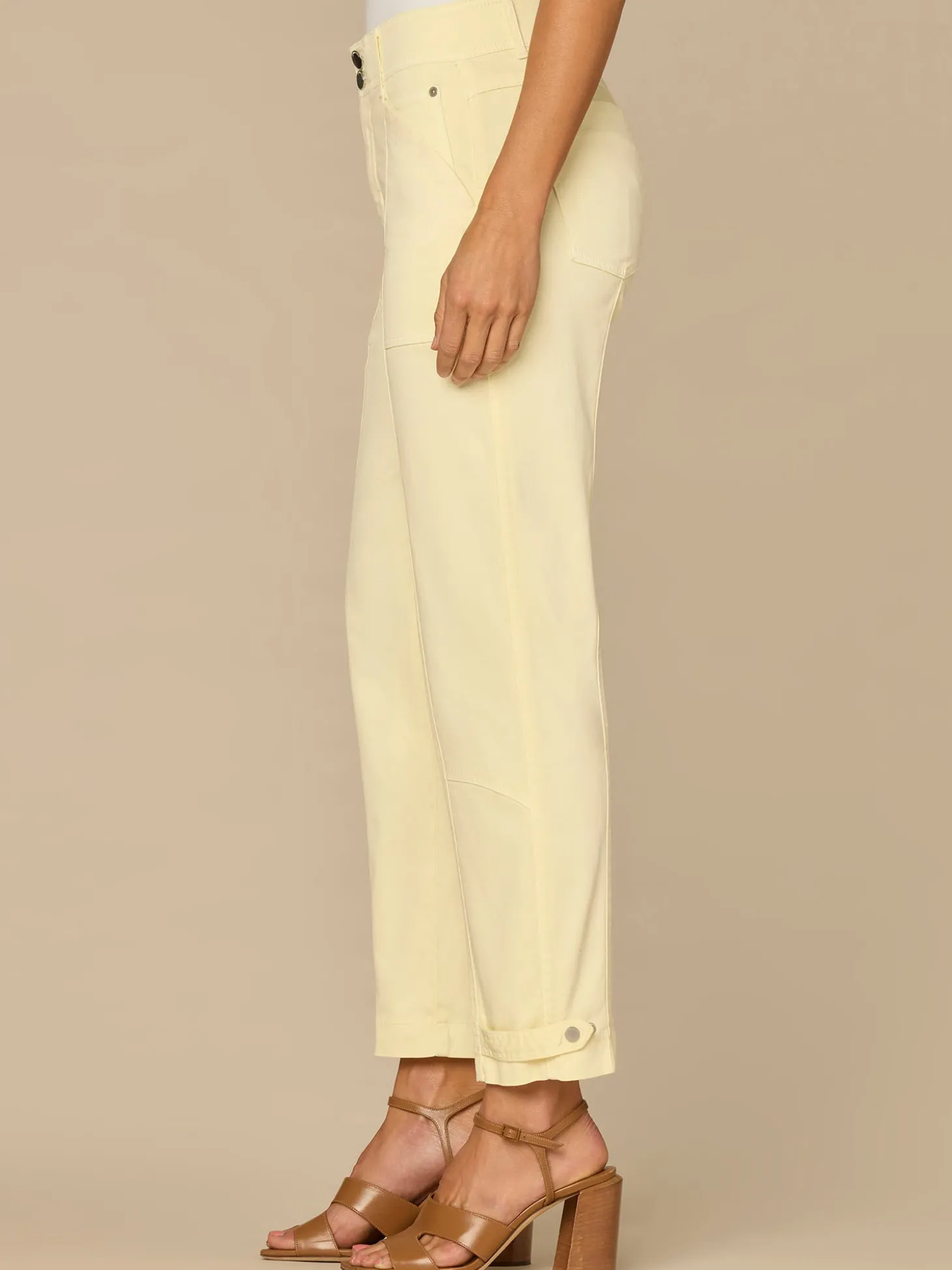 "Ab"solution® High Rise Tapered Utility Pant with Snap Hem
