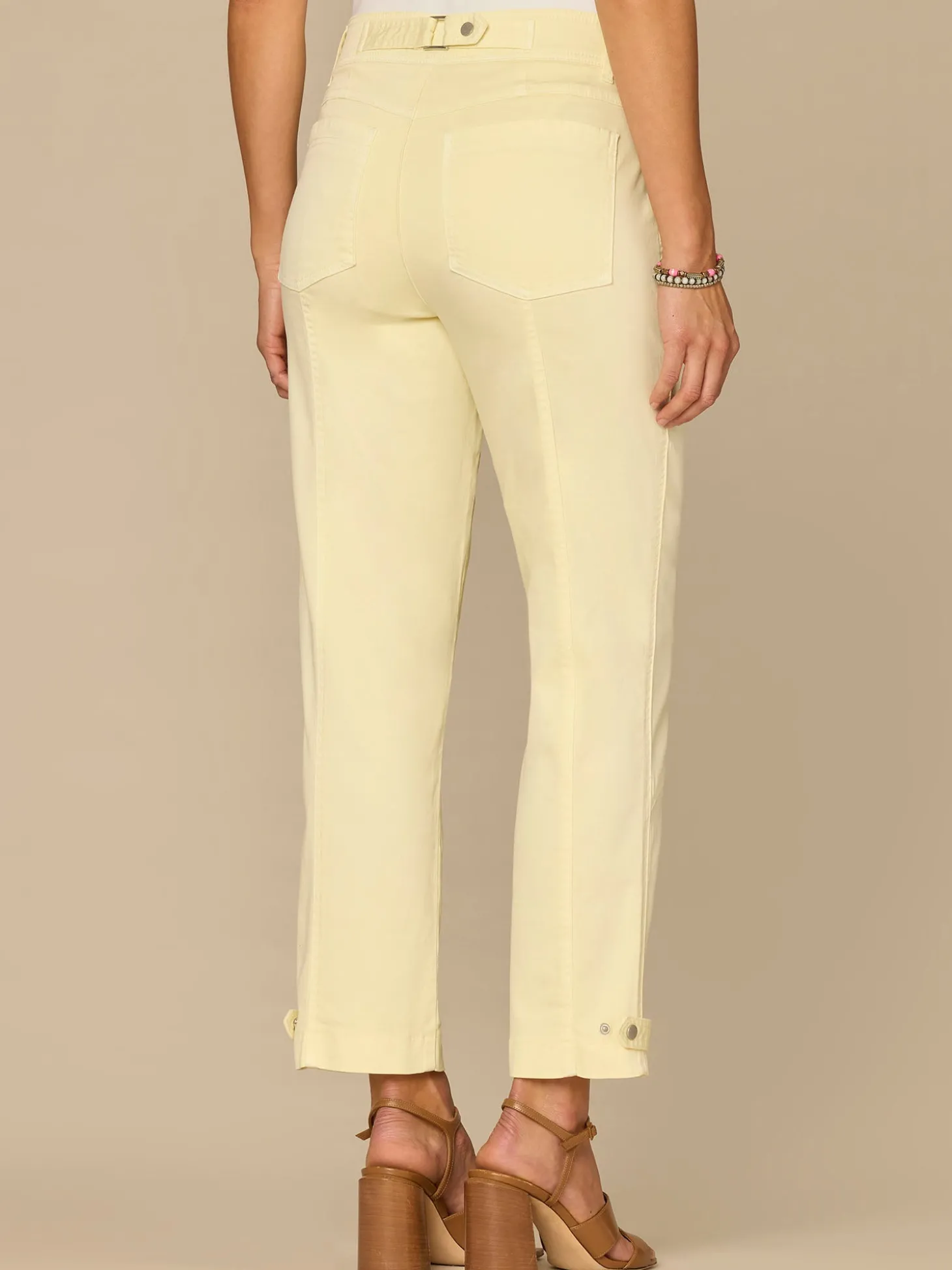 "Ab"solution® High Rise Tapered Utility Pant with Snap Hem