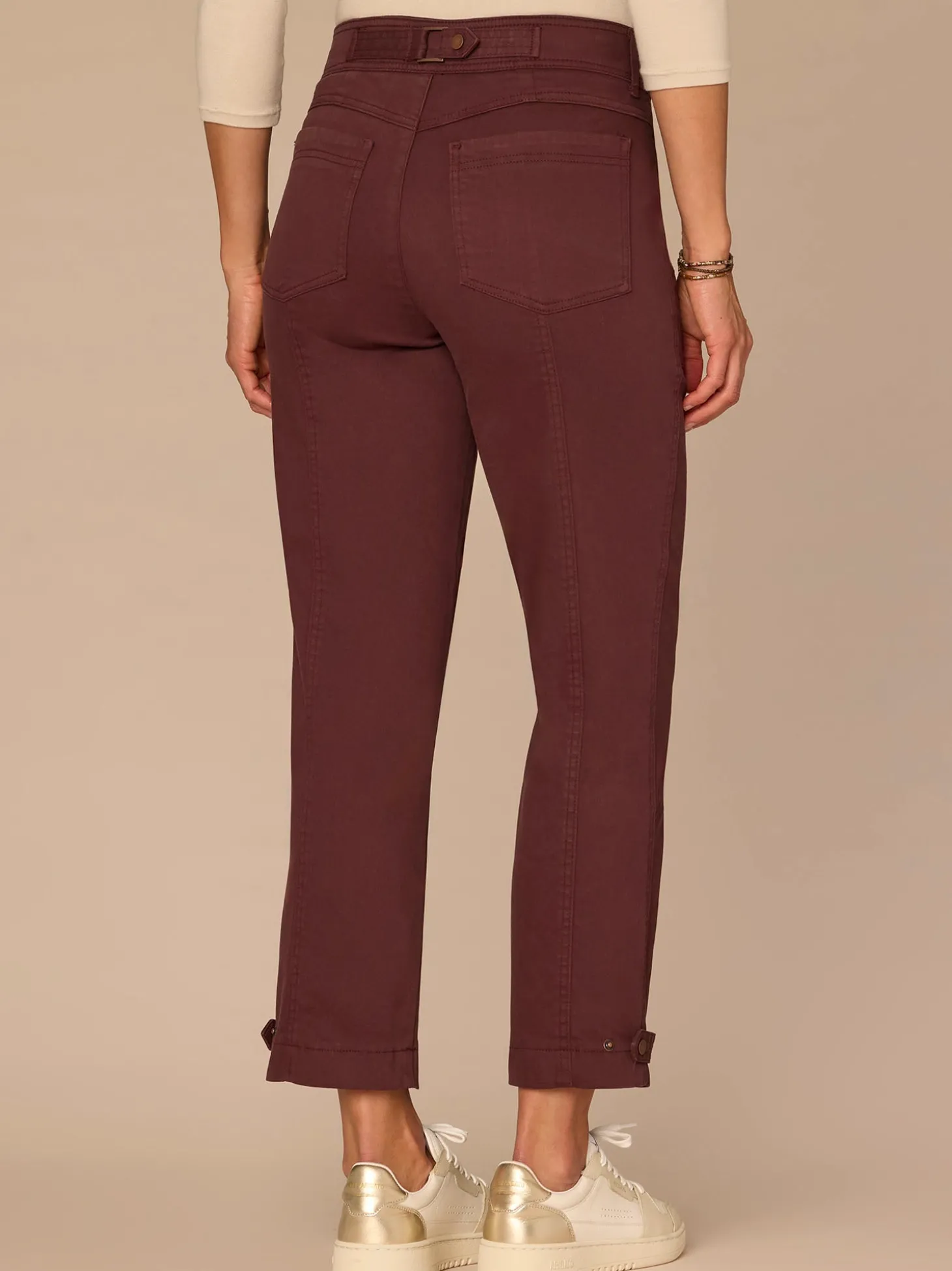 "Ab"solution® High Rise Tapered Utility Pant with Snap Hem