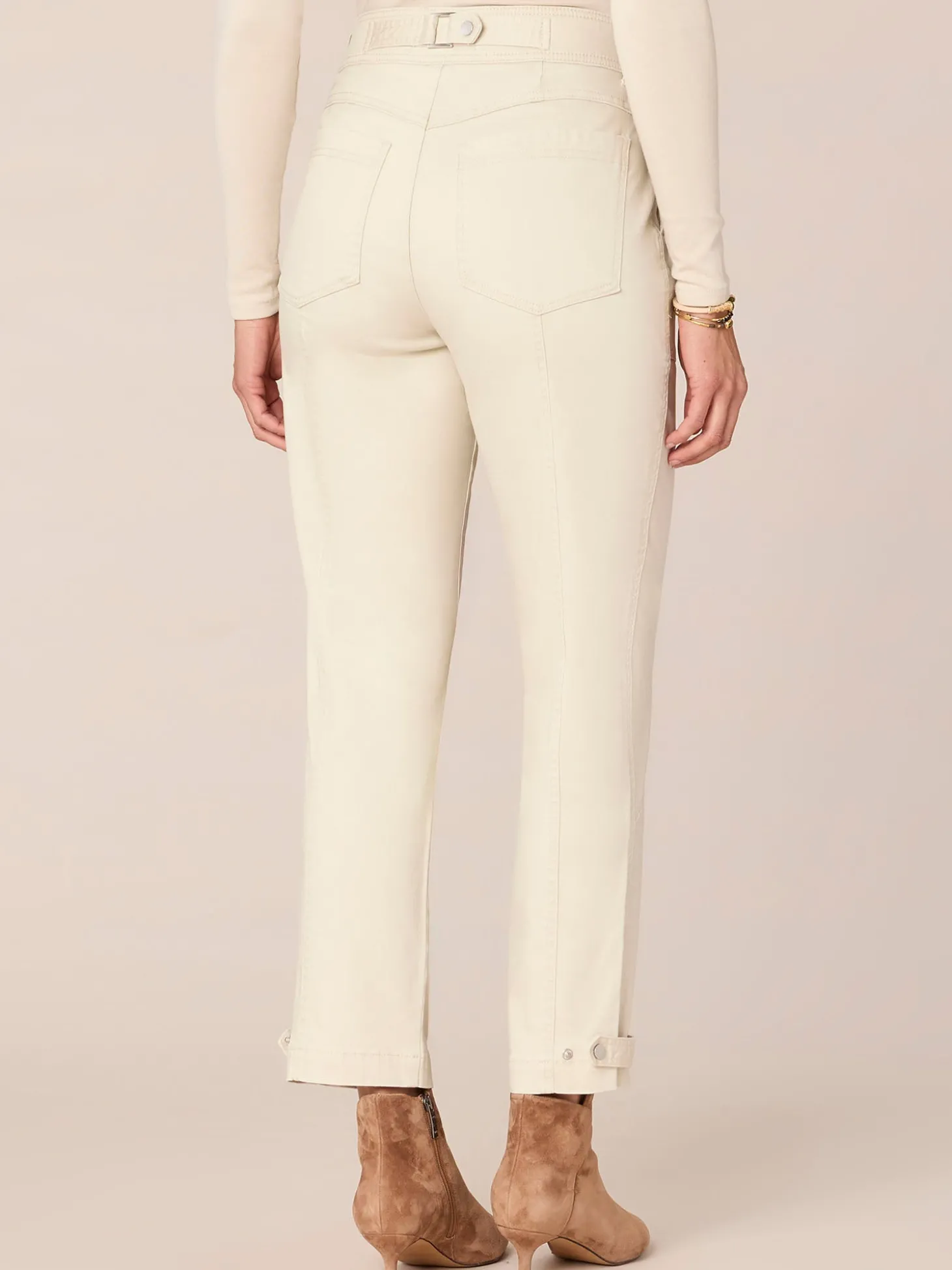 "Ab"solution® High Rise Tapered Utility Pant with Snap Hem