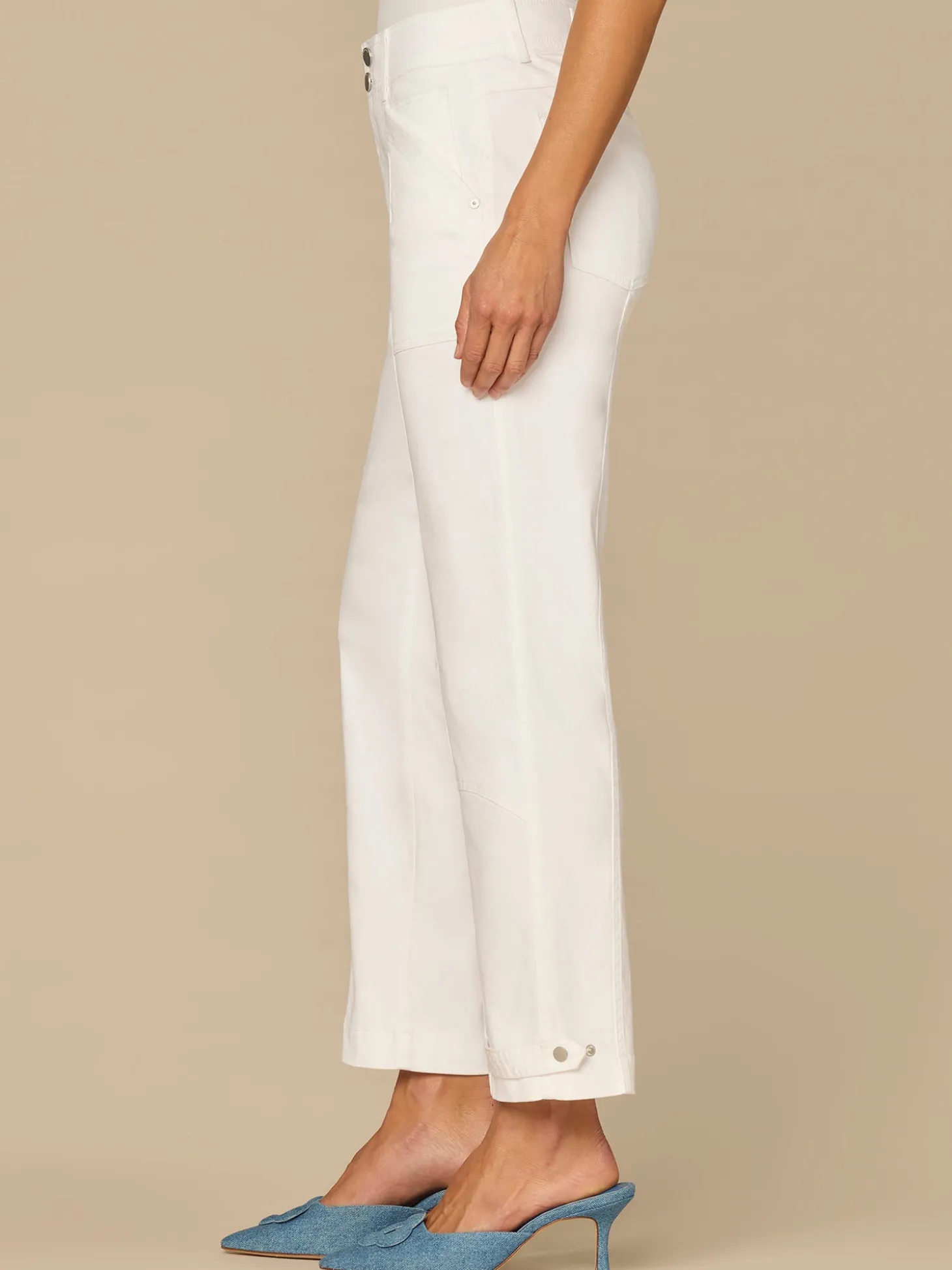"Ab"solution® High Rise Tapered Utility Pant with Snap Hem