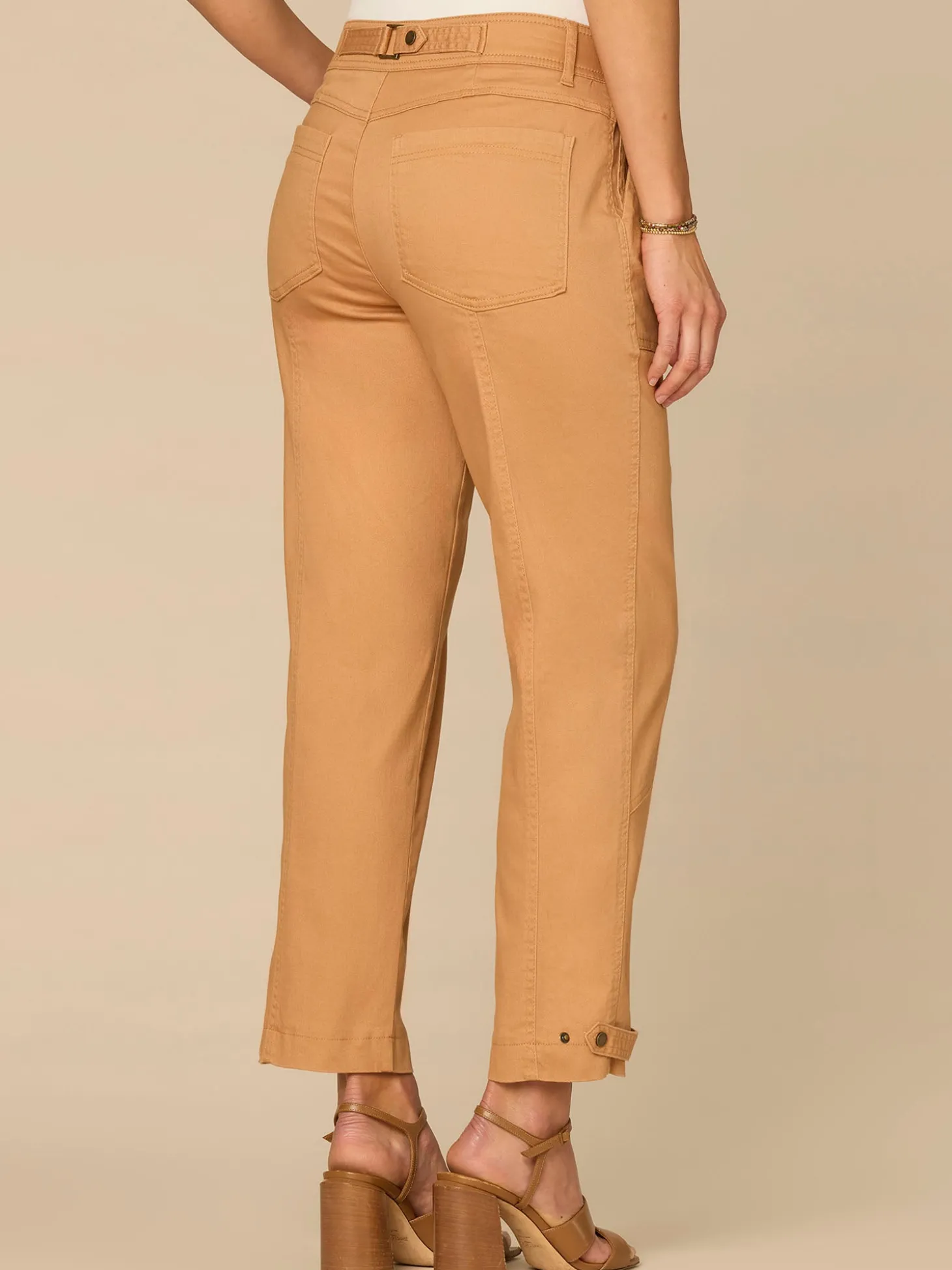 "Ab"solution® High Rise Tapered Utility Pant with Snap Hem
