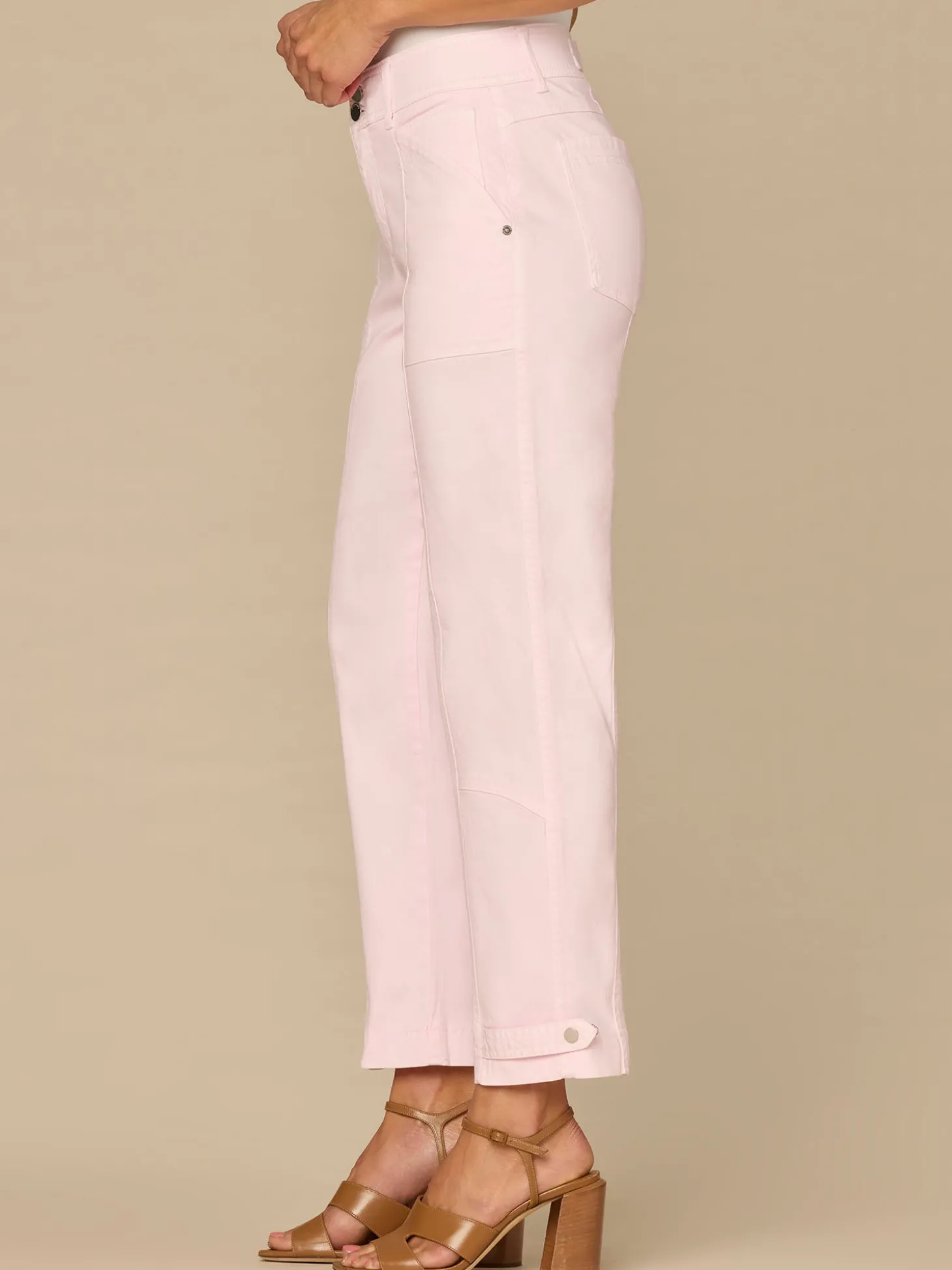 "Ab"solution® High Rise Tapered Utility Pant with Snap Hem
