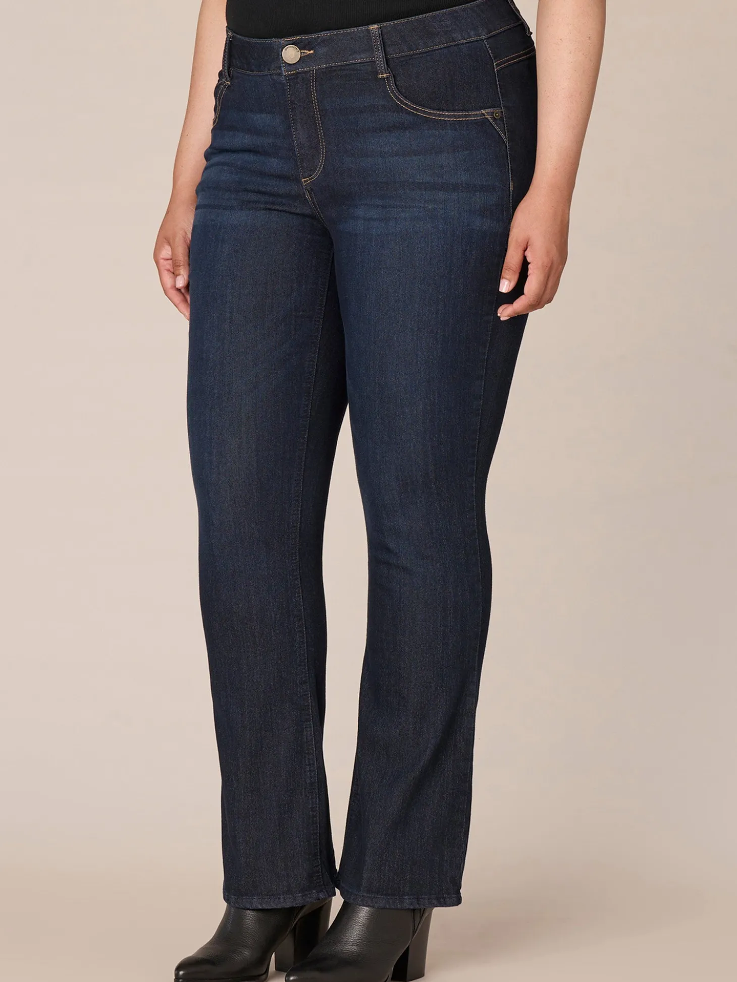 "Ab"solution® Indigo Itty Bitty Bootcut Plus Jeans