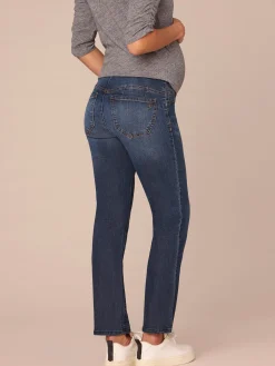 "Ab"solution Indigo Maternity Straight Leg Baby Bump Jeans