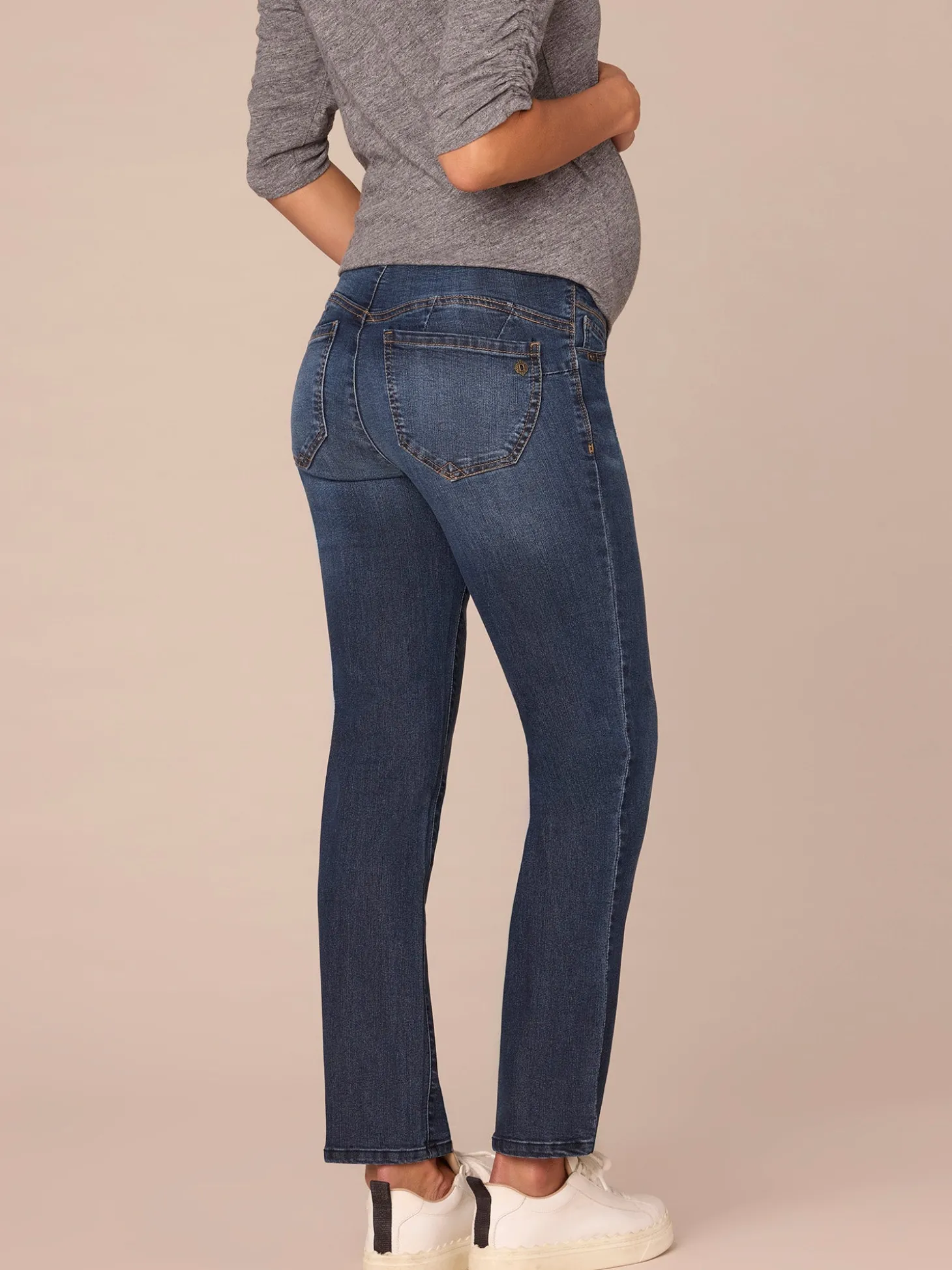 "Ab"solution Indigo Maternity Straight Leg Baby Bump Jeans
