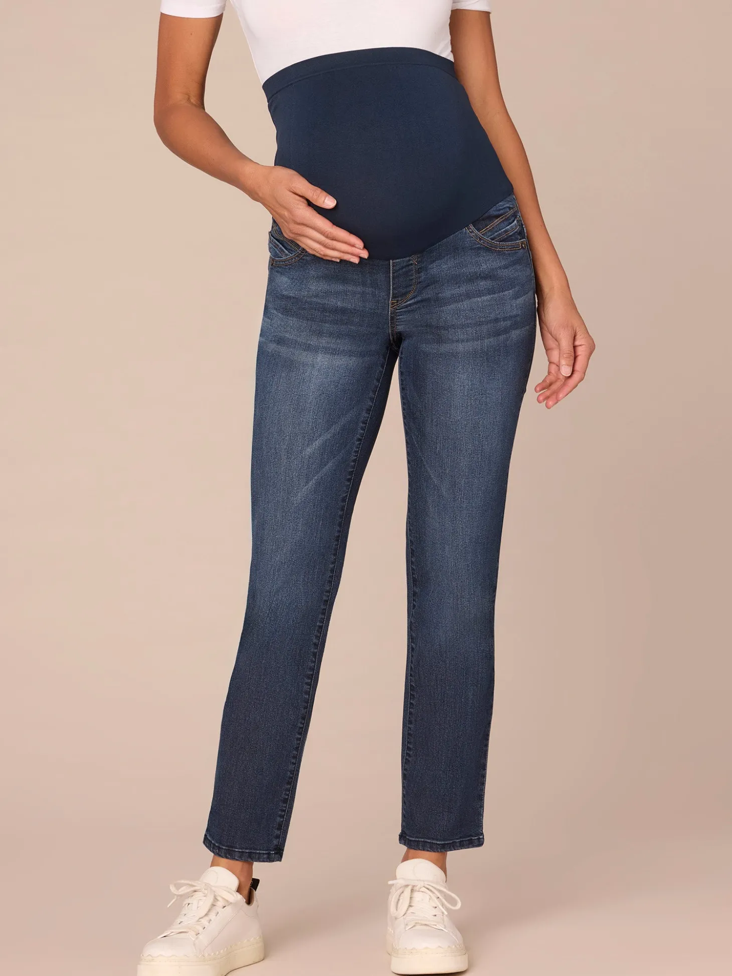 "Ab"solution Indigo Maternity Straight Leg Baby Bump Jeans