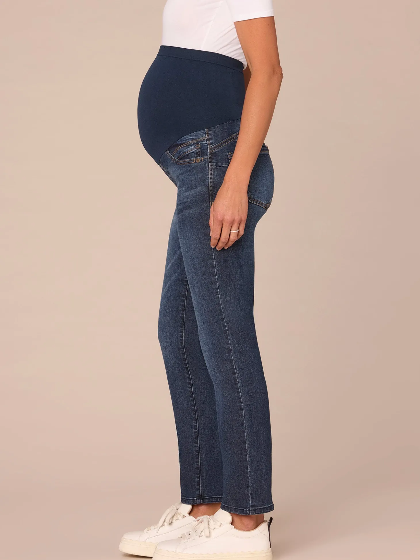"Ab"solution Indigo Maternity Straight Leg Baby Bump Jeans