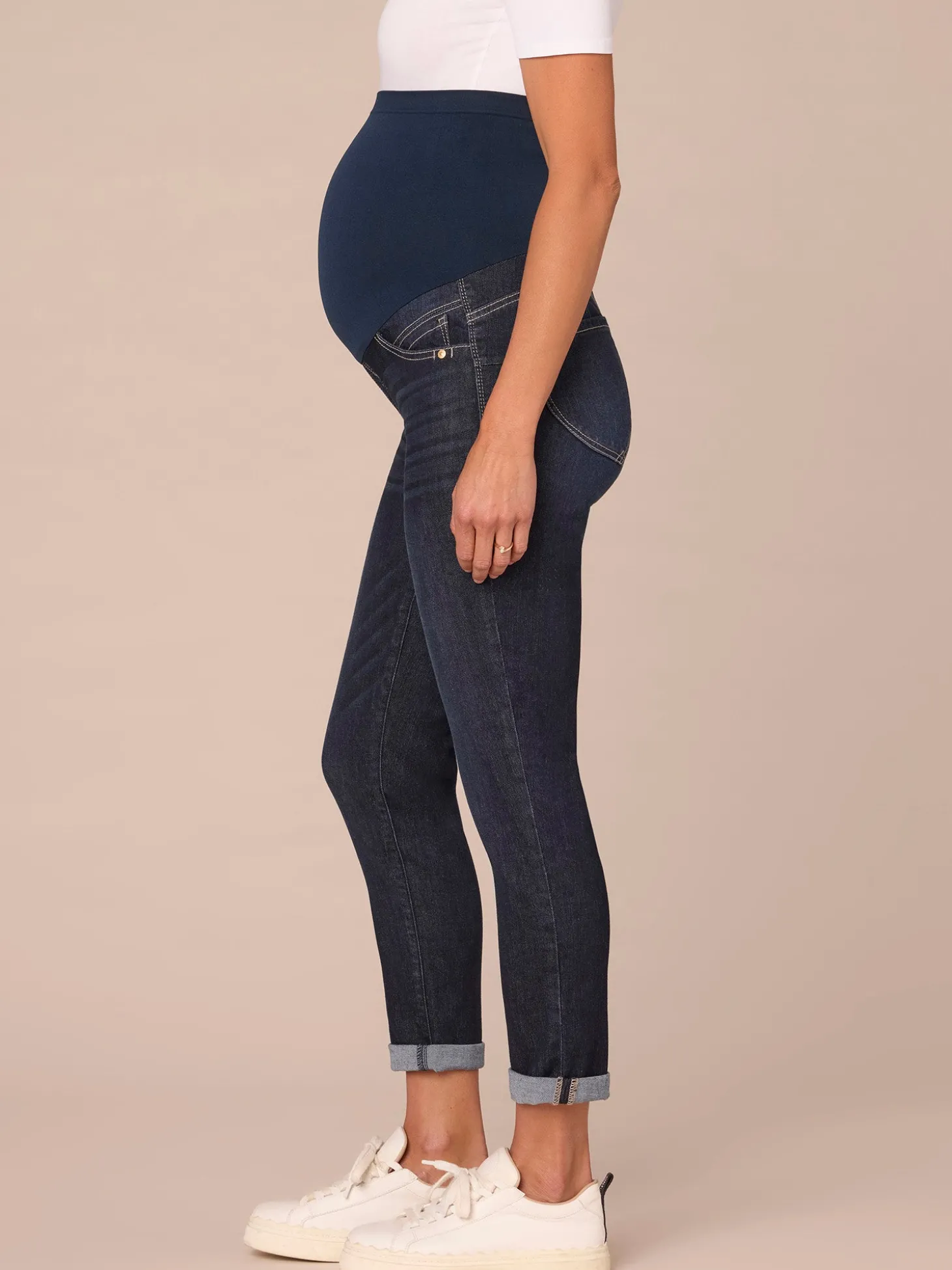 "Ab"solution Indigo Maternity Ankle Skimmer Baby Bump Jeans