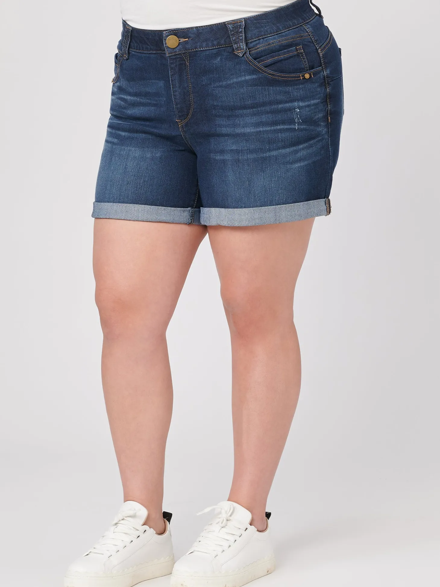 "Ab"solution® 5.5" Inseam Indigo Plus Shorts