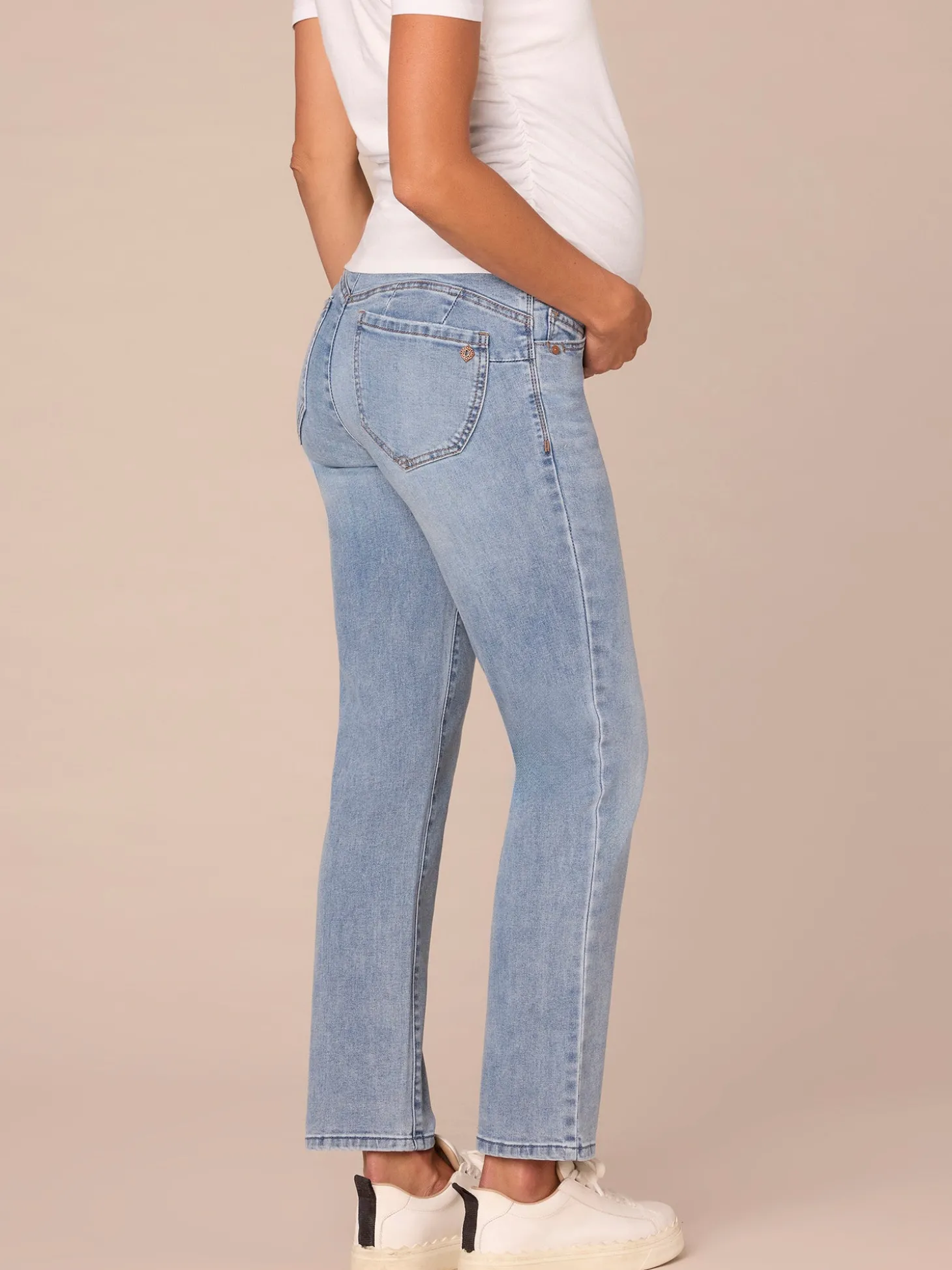"Ab"solution Light Blue Maternity Straight Leg Baby Bump Jeans