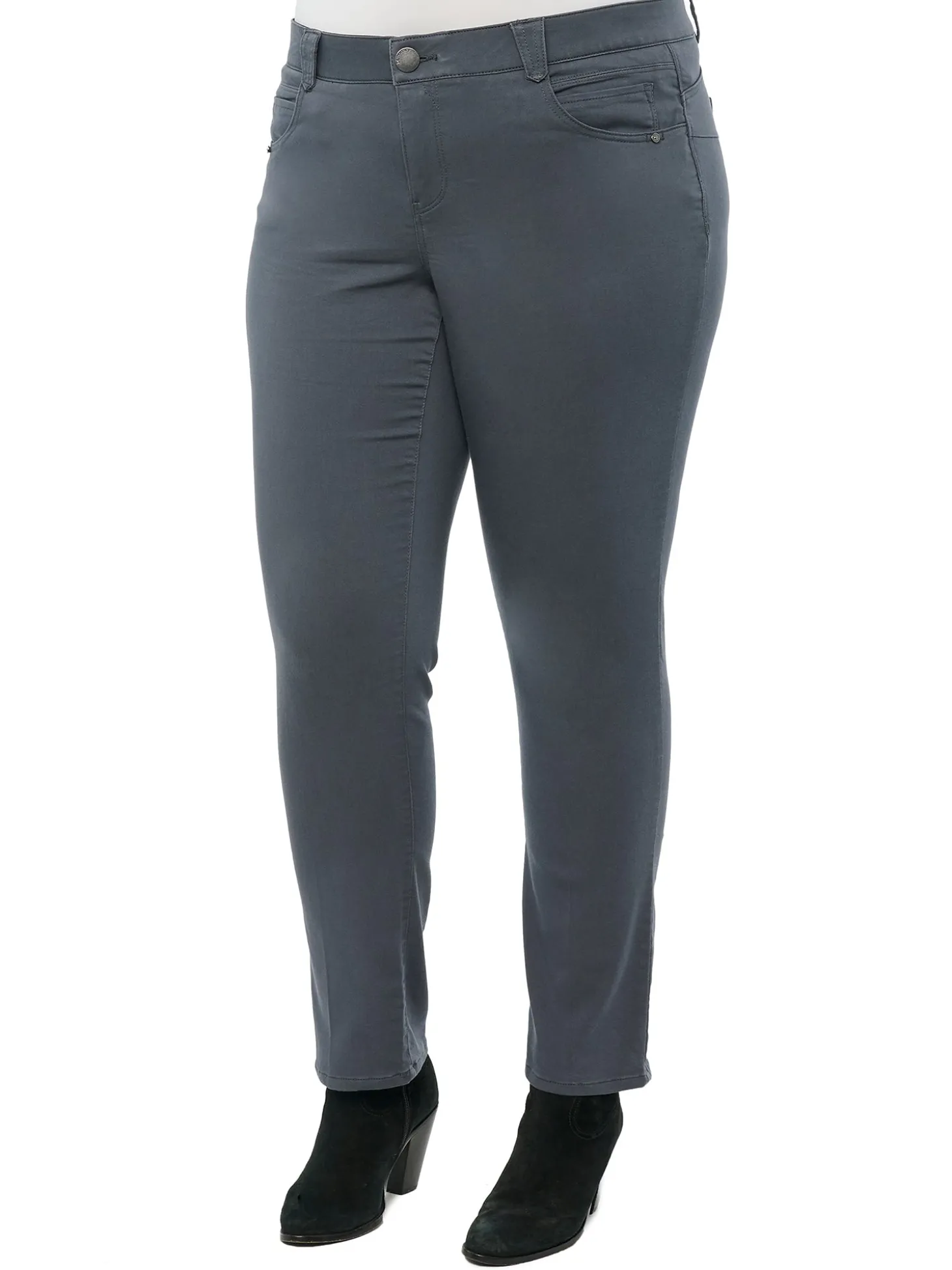 "Ab"solution® Mid-Rise Booty Lift Straight Leg Plus Size Colored Jeans