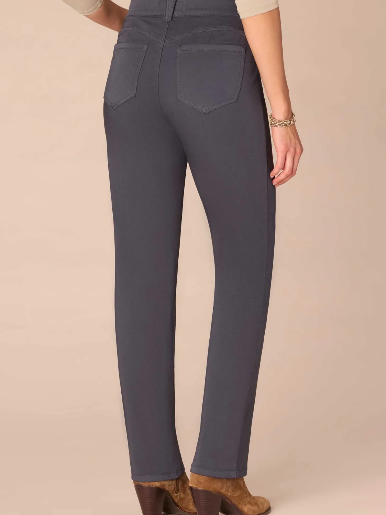 "Ab"solution® Mid-Rise Booty Lift Straight Leg Plus Size Colored Jeans