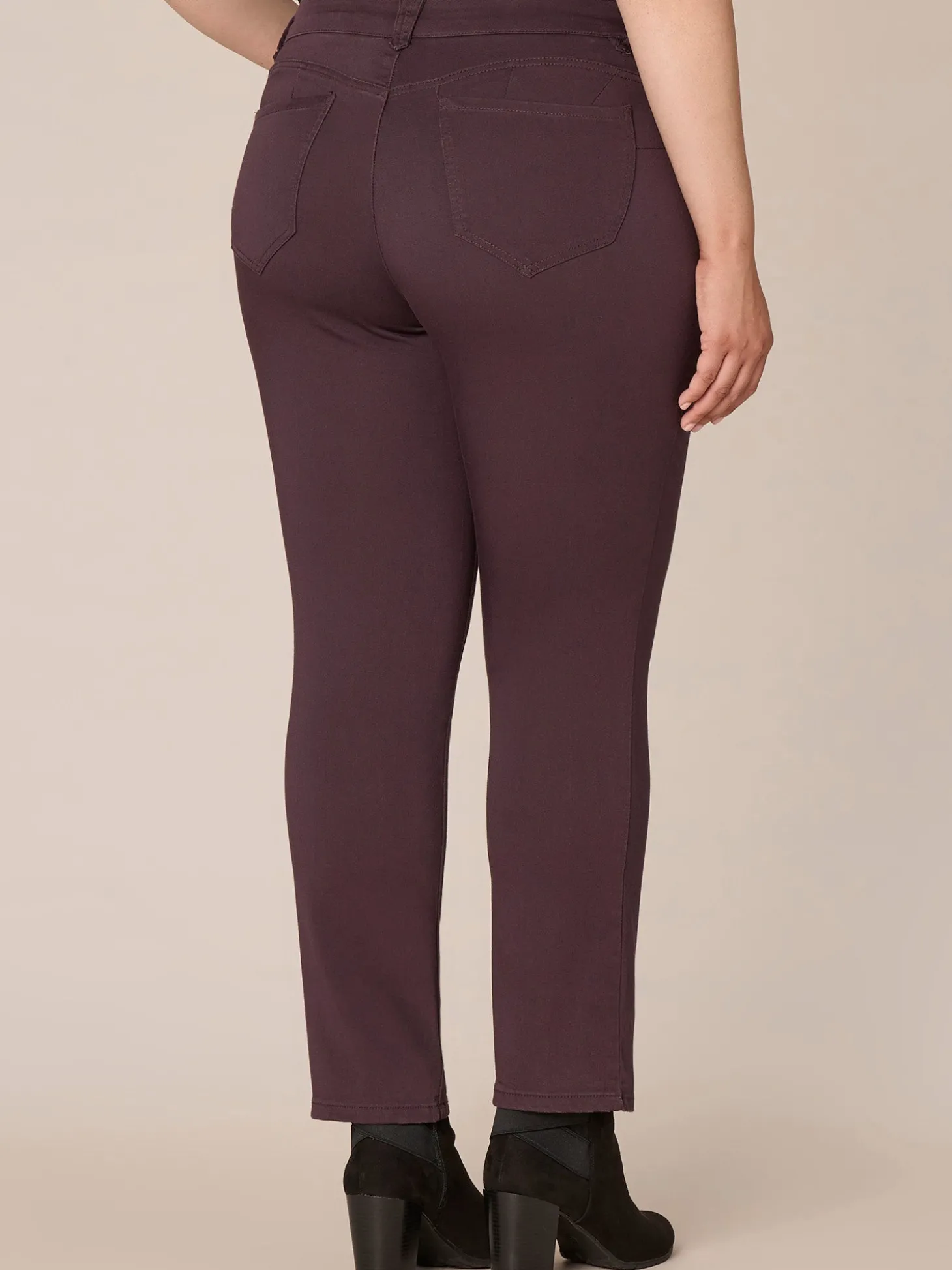 "Ab"solution® Mid-Rise Booty Lift Straight Leg Plus Size Colored Jeans