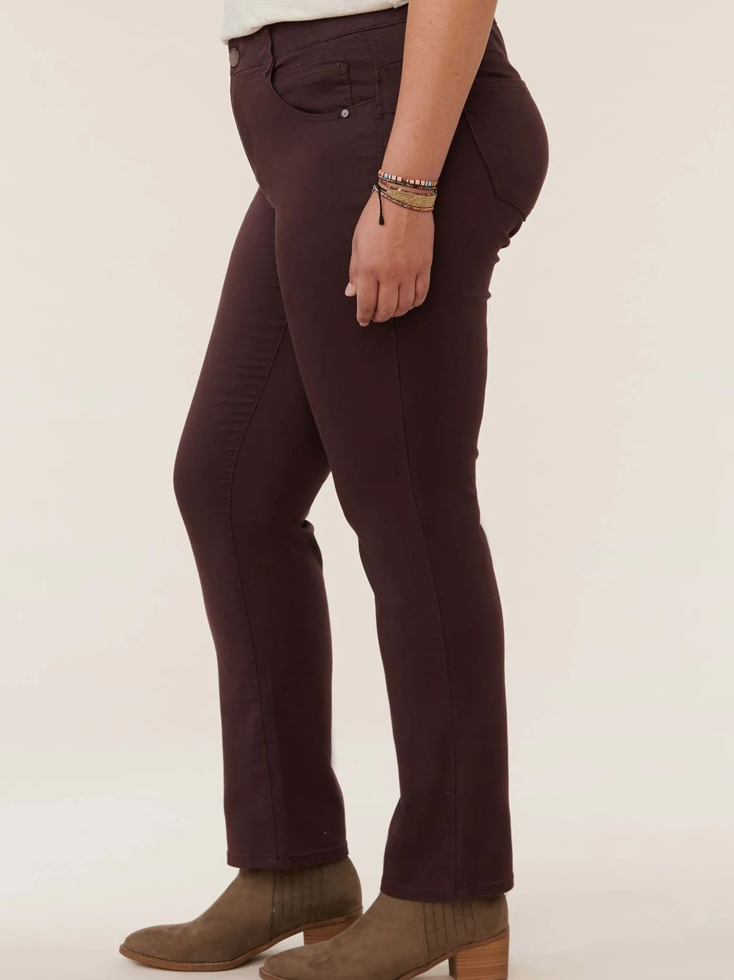 "Ab"solution® Mid-Rise Booty Lift Straight Leg Plus Size Colored Jeans