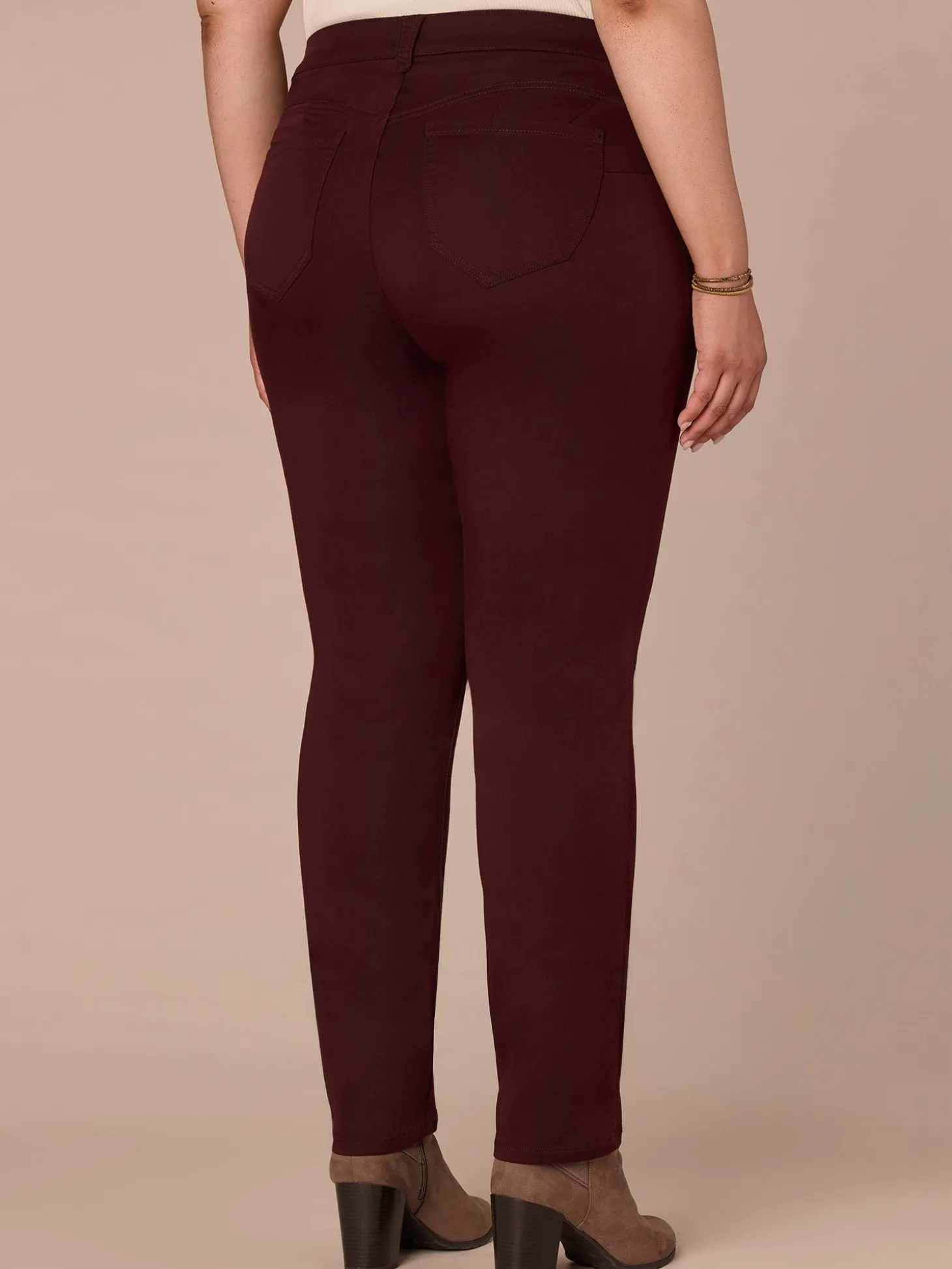 "Ab"solution® Mid-Rise Booty Lift Straight Leg Plus Size Colored Jeans