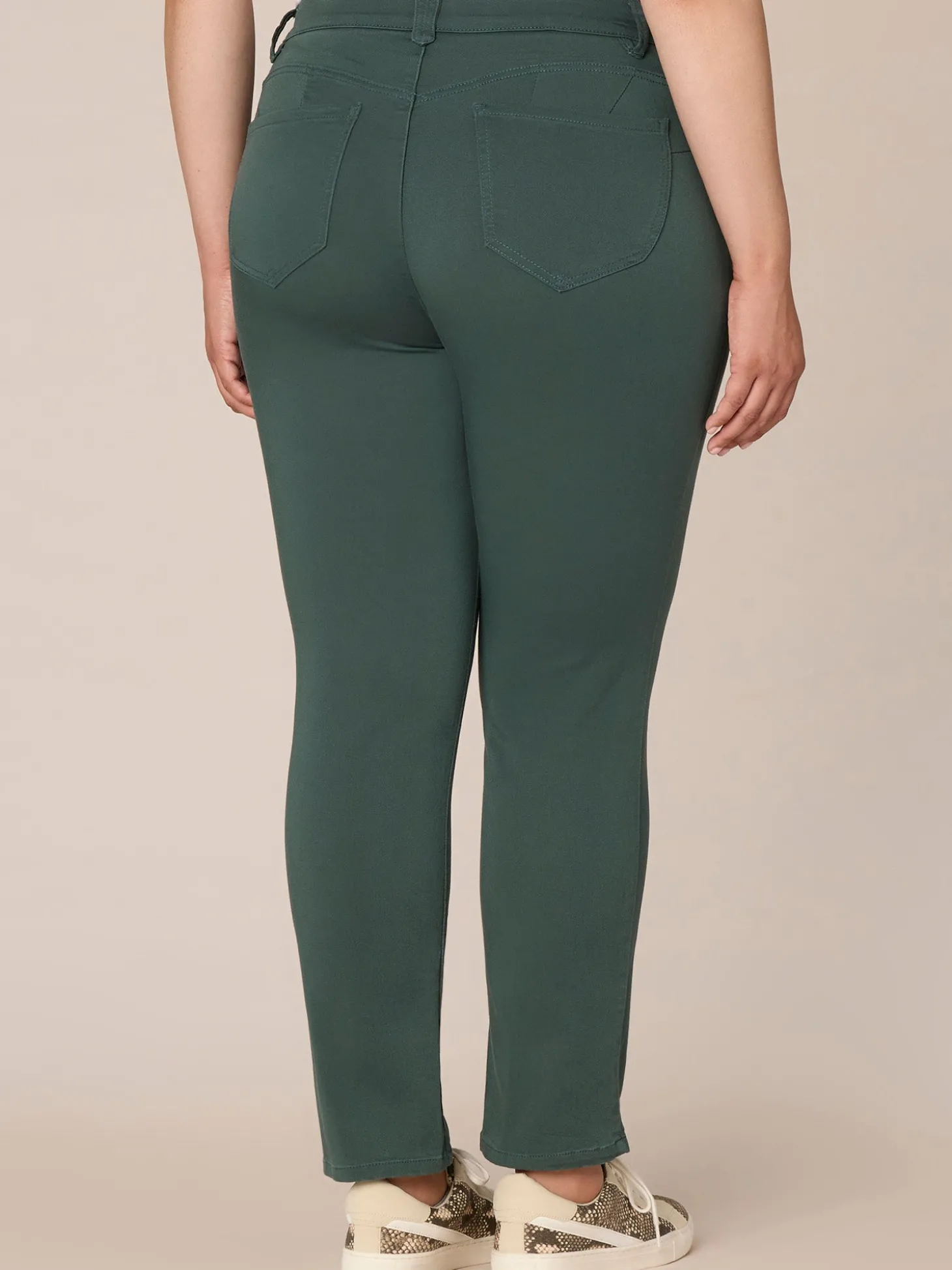 "Ab"solution® Mid-Rise Booty Lift Straight Leg Plus Size Colored Jeans