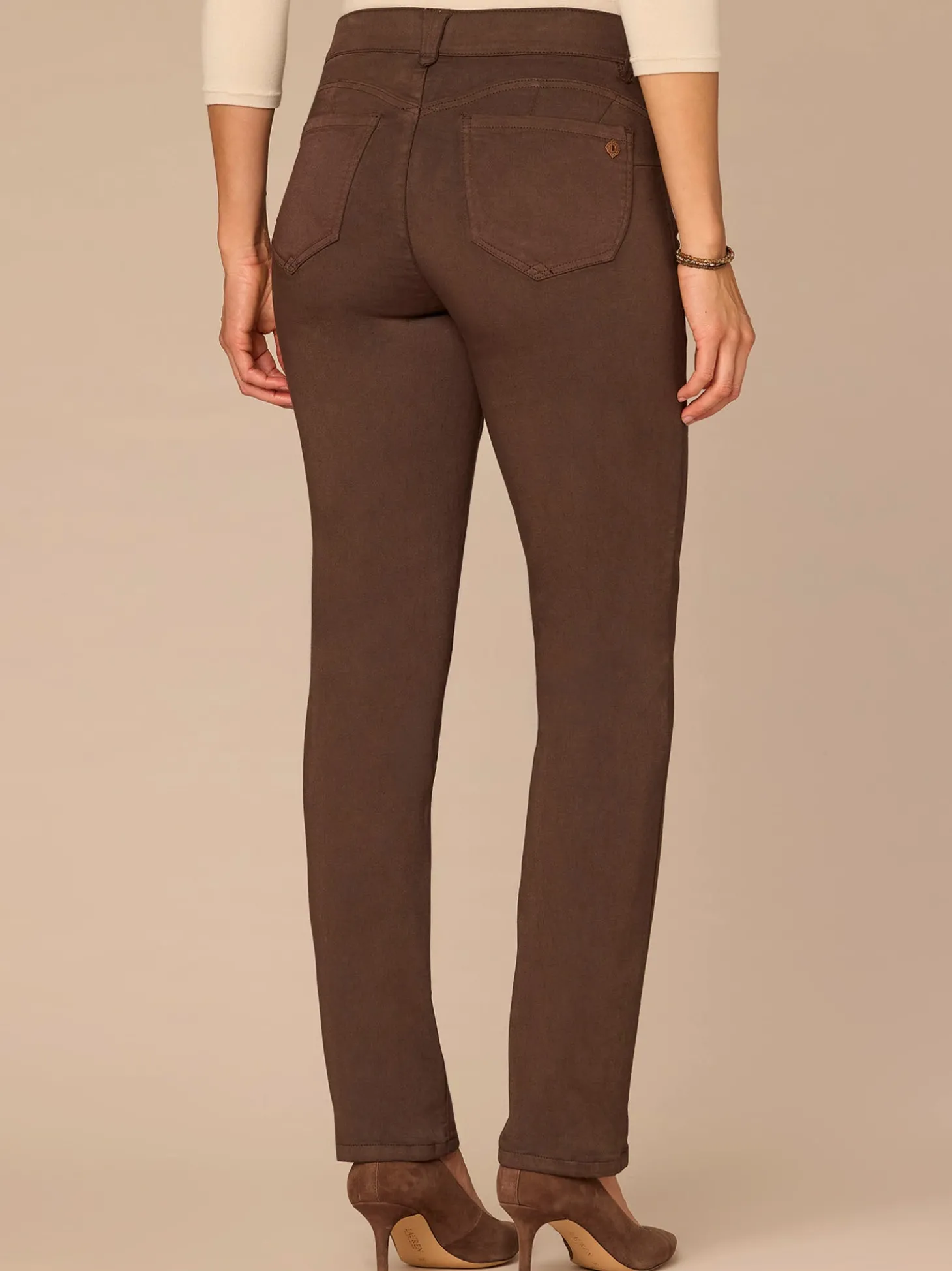 "Ab"solution® Mid-Rise Booty Lift Straight Leg Plus Size Colored Jeans