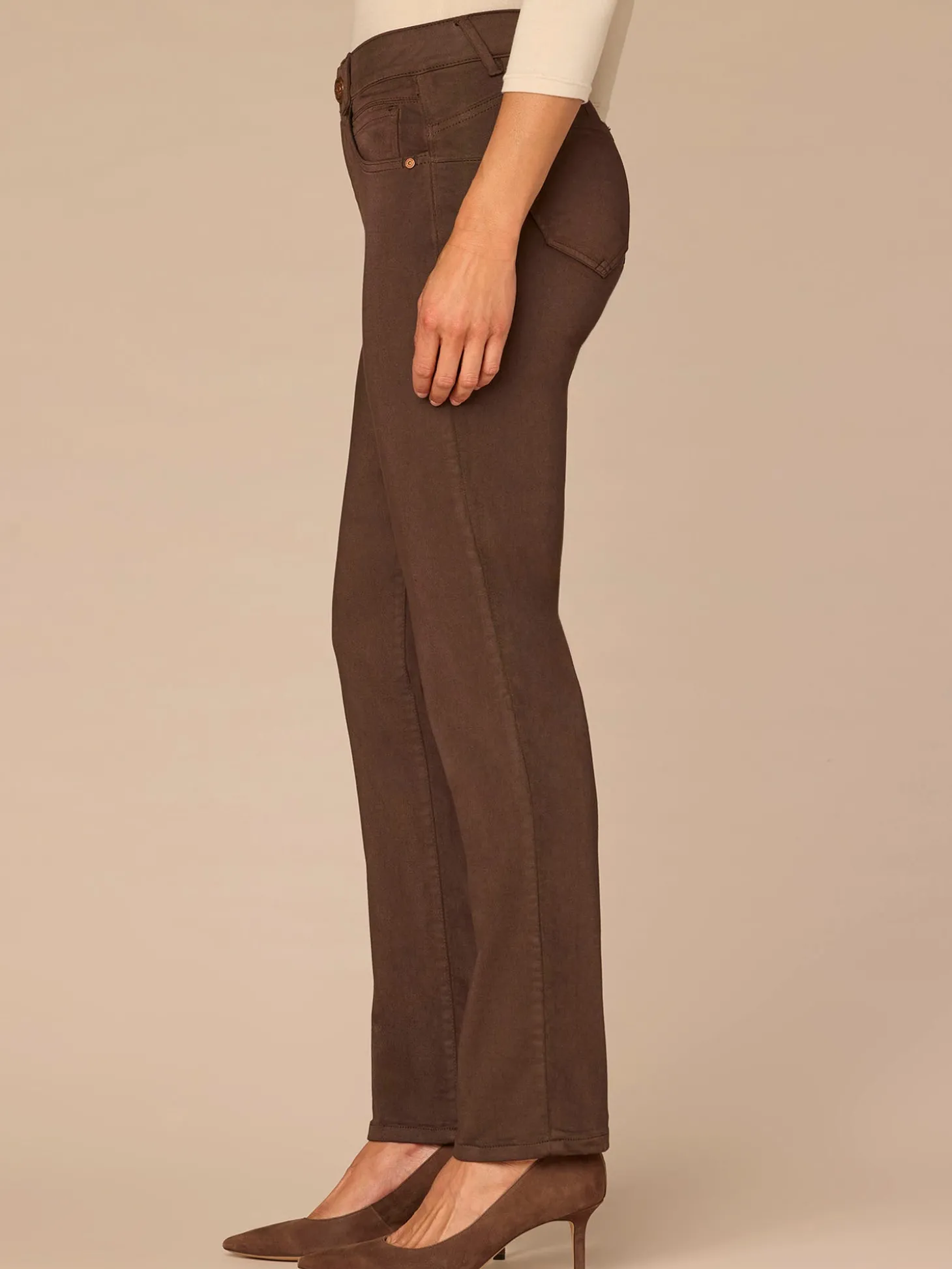 "Ab"solution® Mid-Rise Booty Lift Straight Leg Plus Size Colored Jeans
