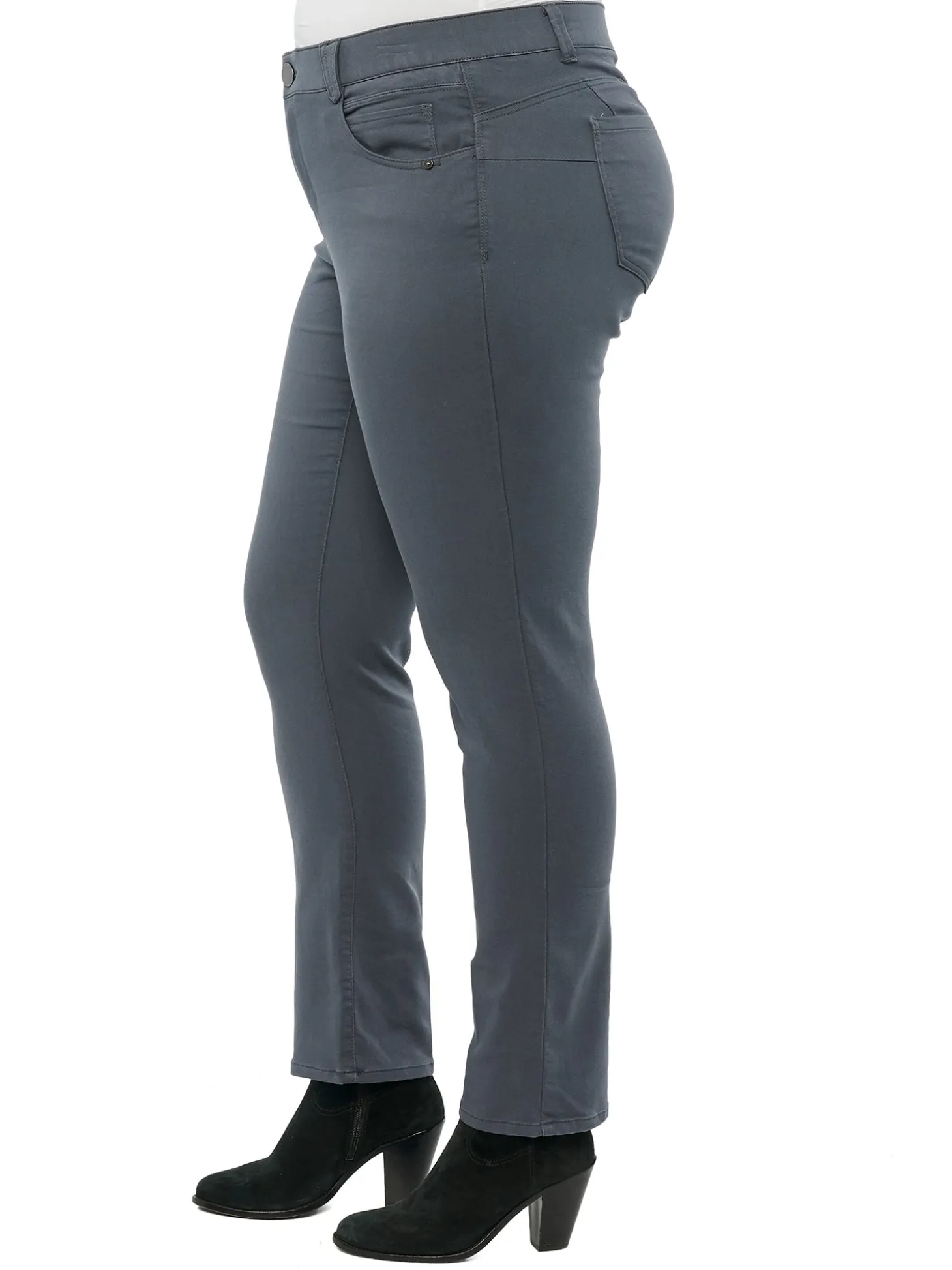 "Ab"solution® Mid-Rise Booty Lift Straight Leg Plus Size Colored Jeans