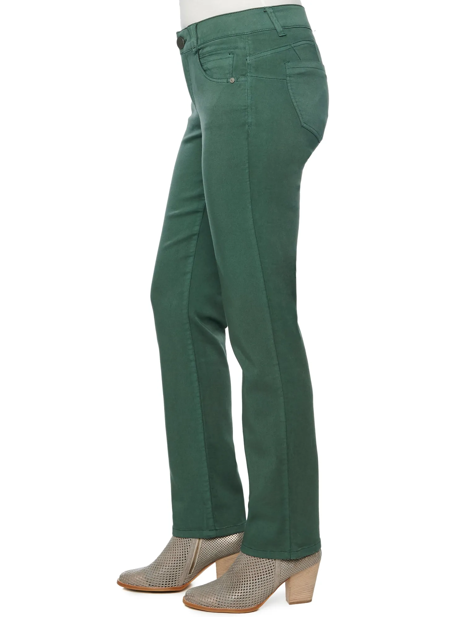 "Ab"solution® Mid-Rise Booty Lift Straight Leg Plus Size Colored Jeans