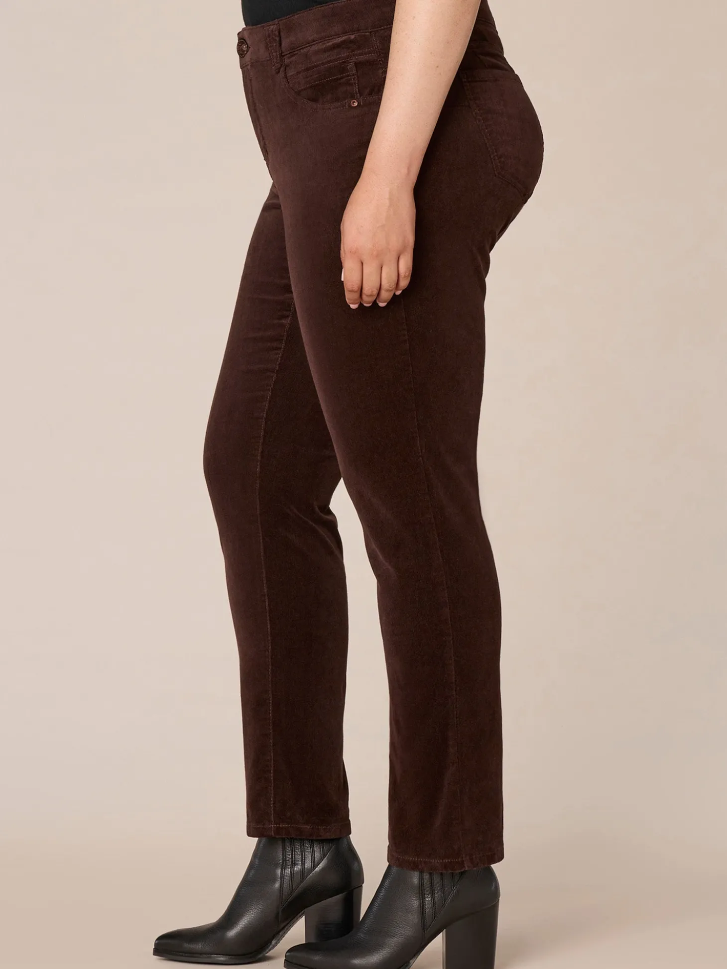 "Ab"solution® Mid-Rise Corduroy Plus Size Straight Leg Pants