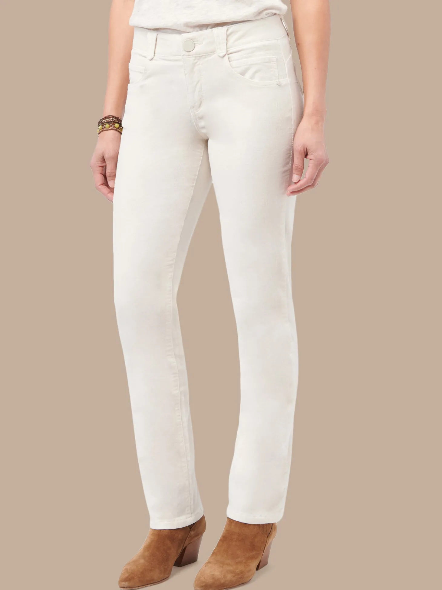 "Ab"solution® Mid-Rise Corduroy Plus Size Straight Leg Pants