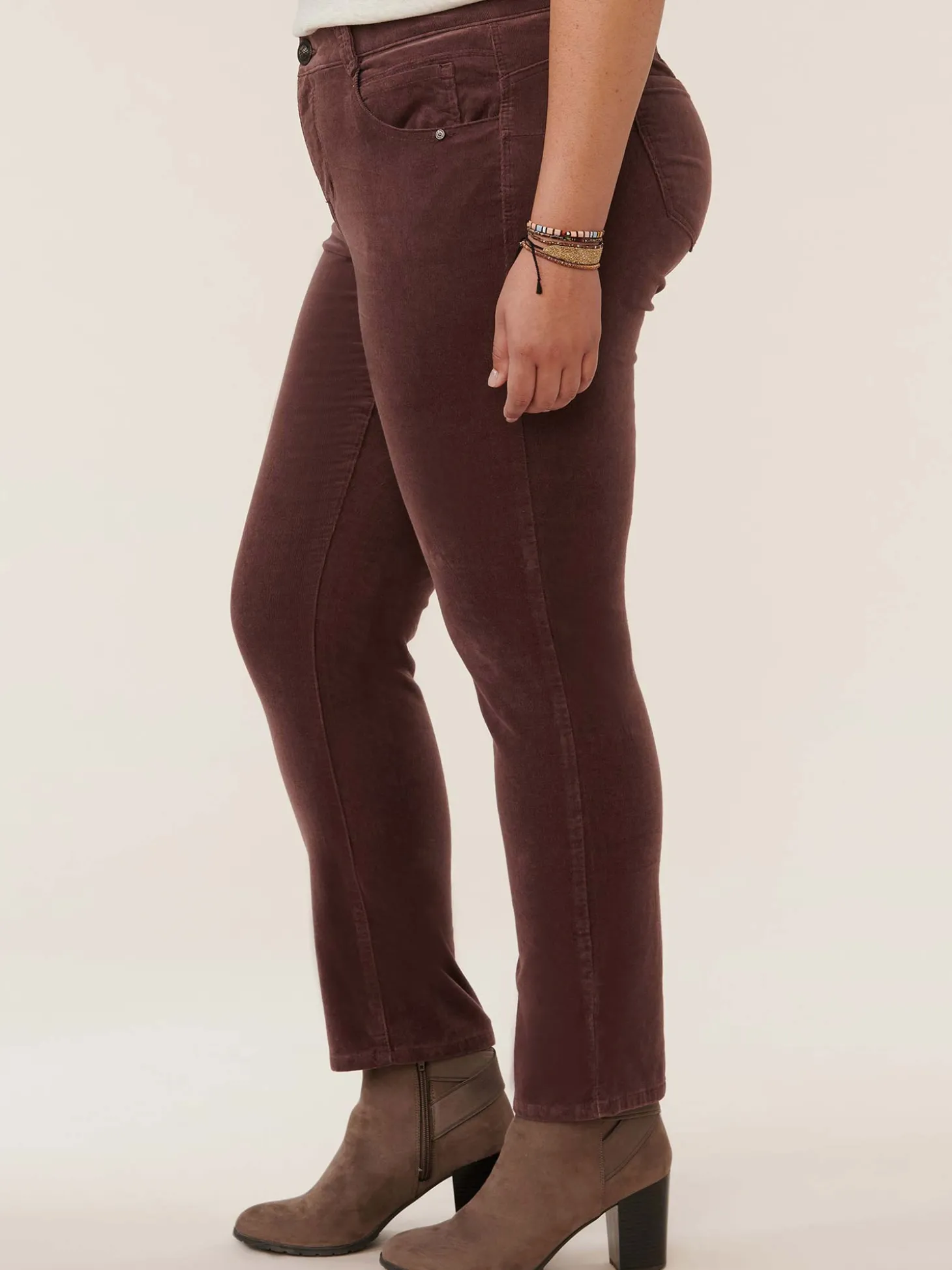 "Ab"solution® Mid-Rise Corduroy Plus Size Straight Leg Pants