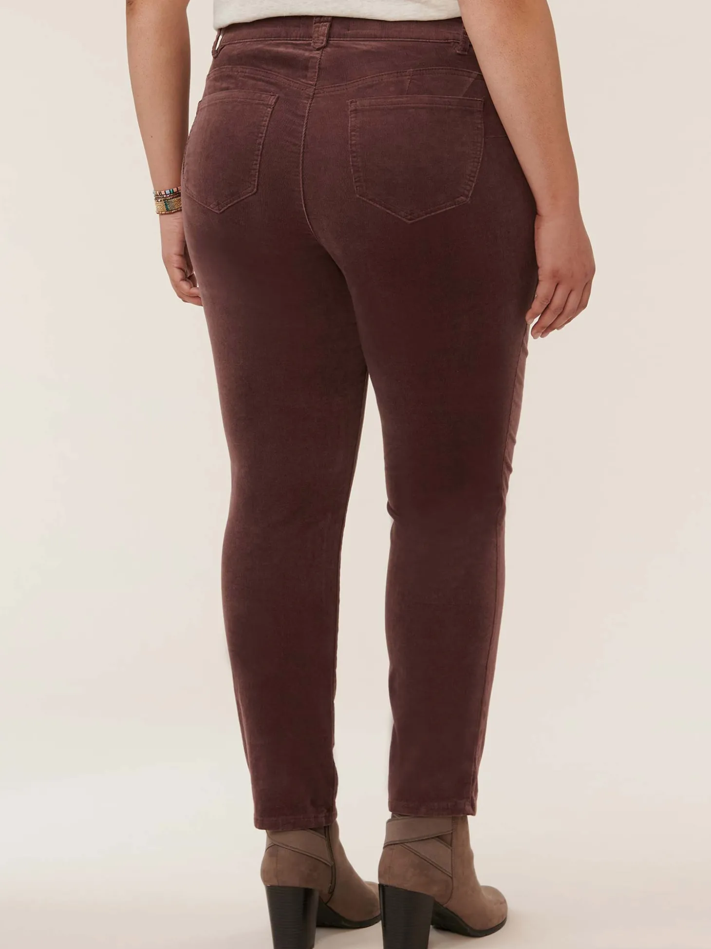 "Ab"solution® Mid-Rise Corduroy Plus Size Straight Leg Pants