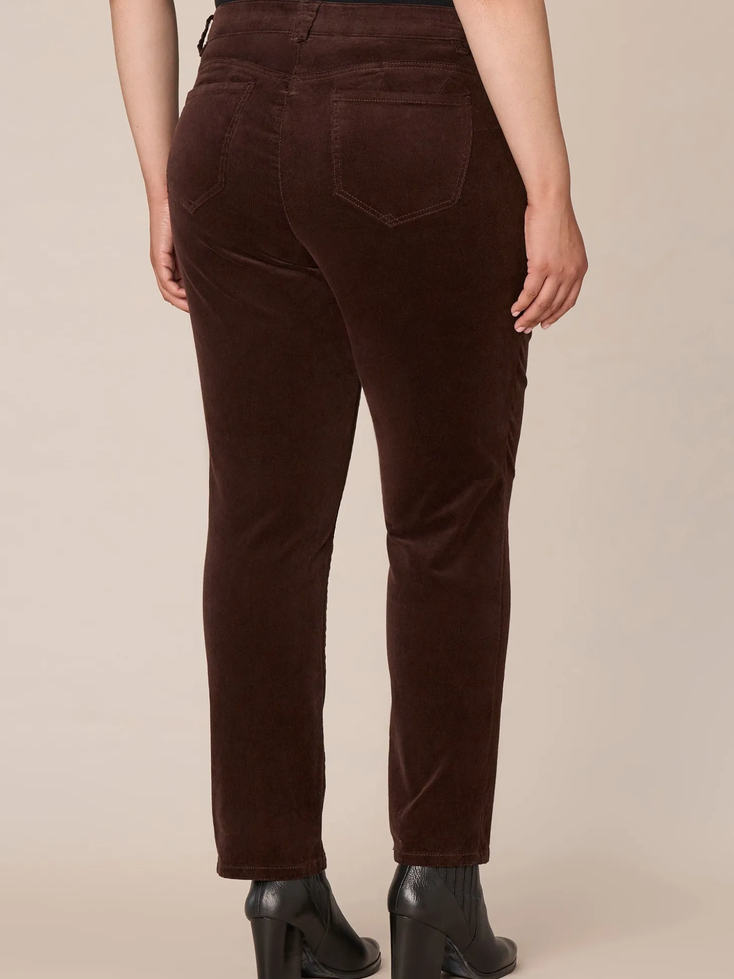 "Ab"solution® Mid-Rise Corduroy Plus Size Straight Leg Pants