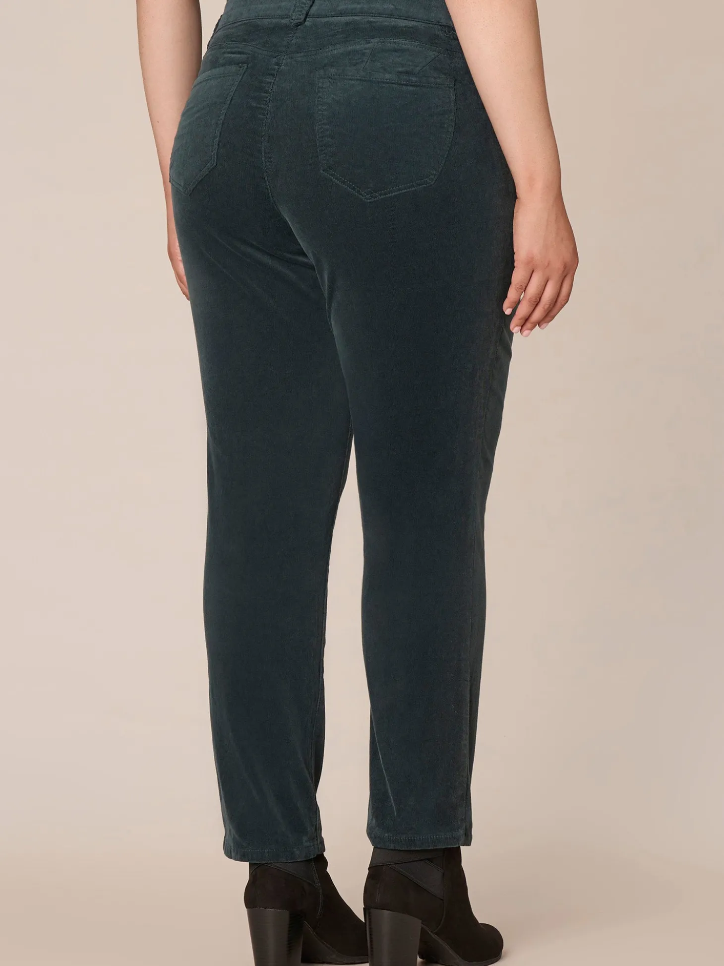 "Ab"solution® Mid-Rise Corduroy Plus Size Straight Leg Pants