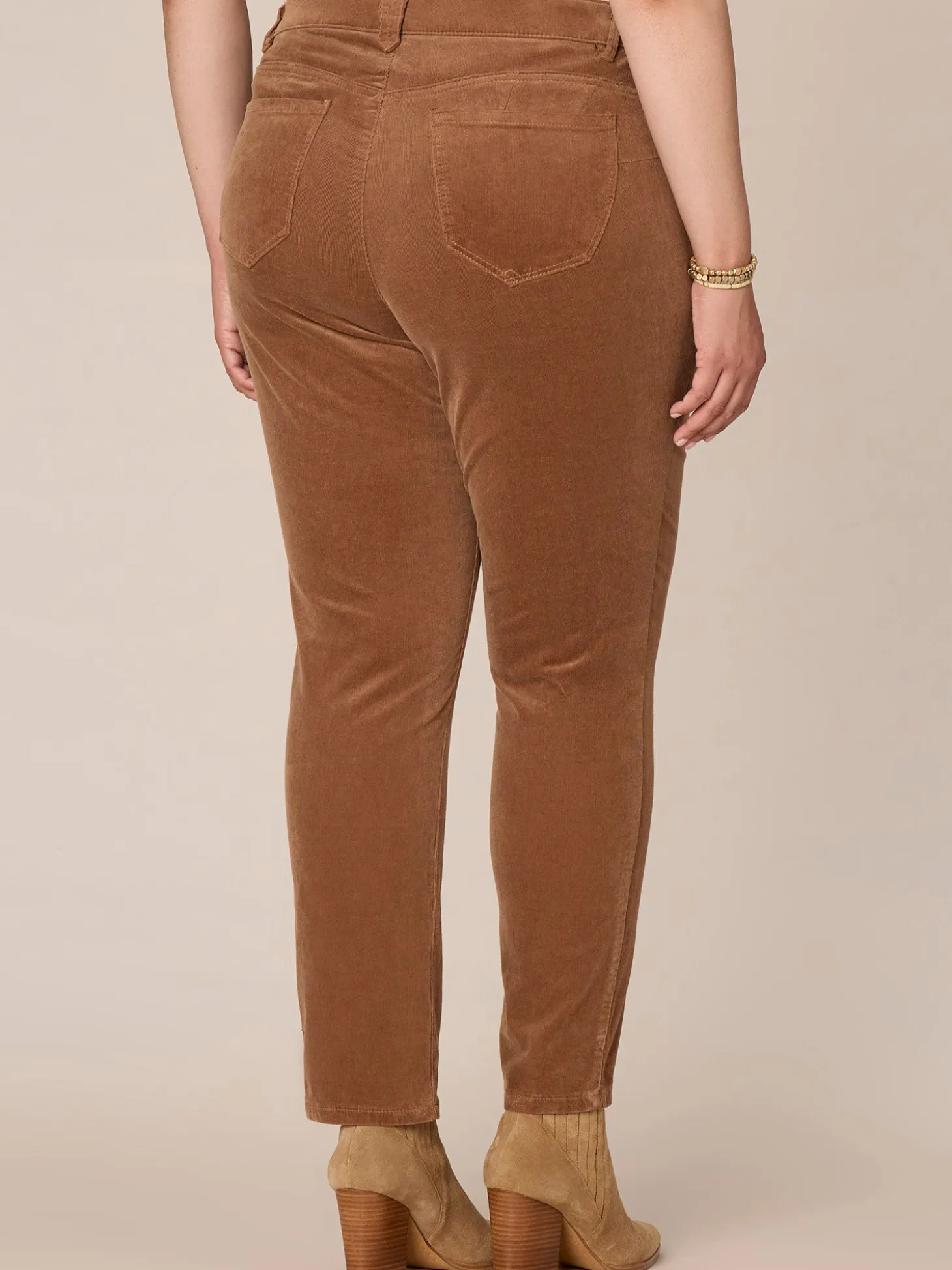 "Ab"solution® Mid-Rise Corduroy Plus Size Straight Leg Pants