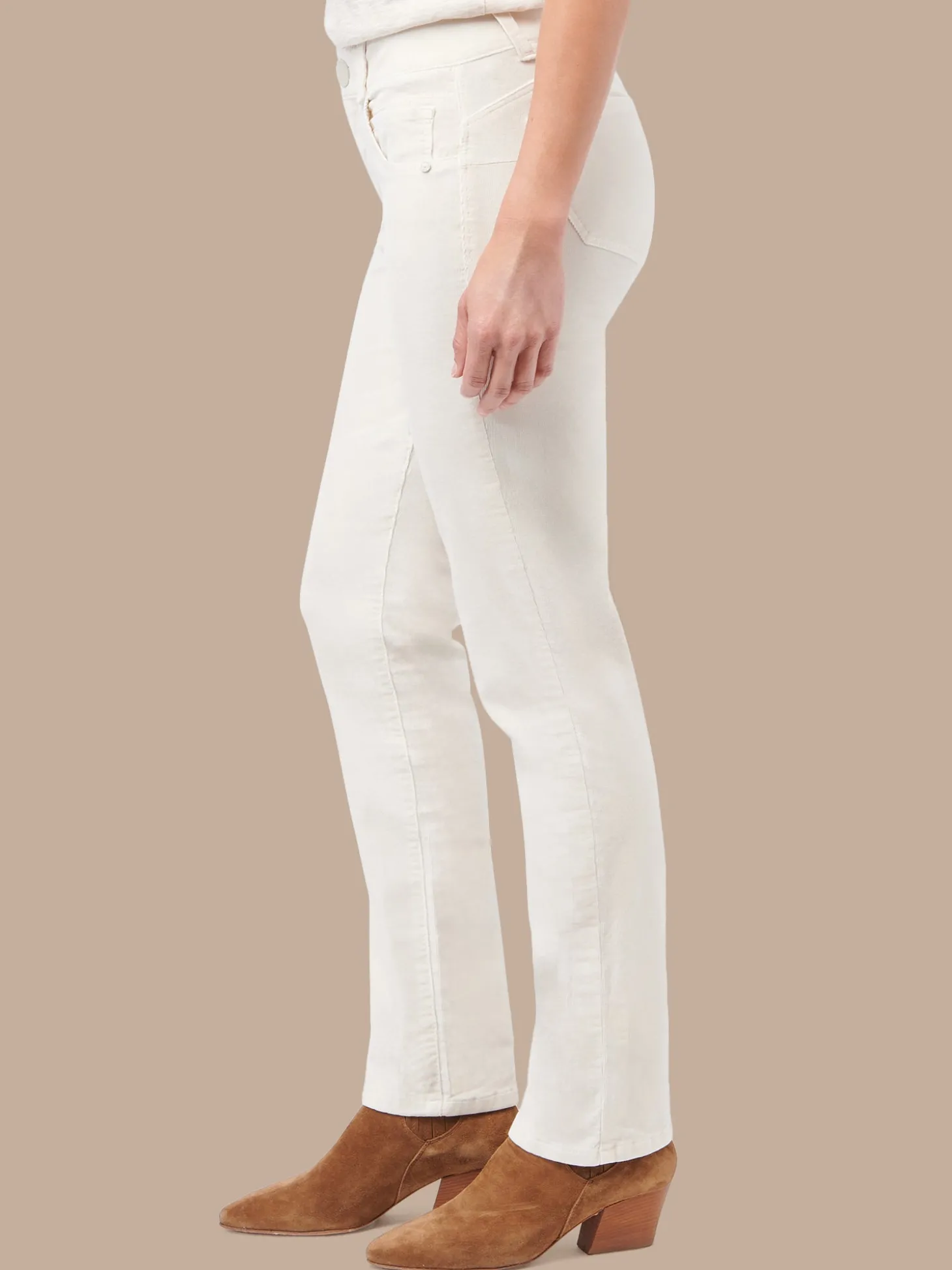 "Ab"solution® Mid-Rise Corduroy Plus Size Straight Leg Pants