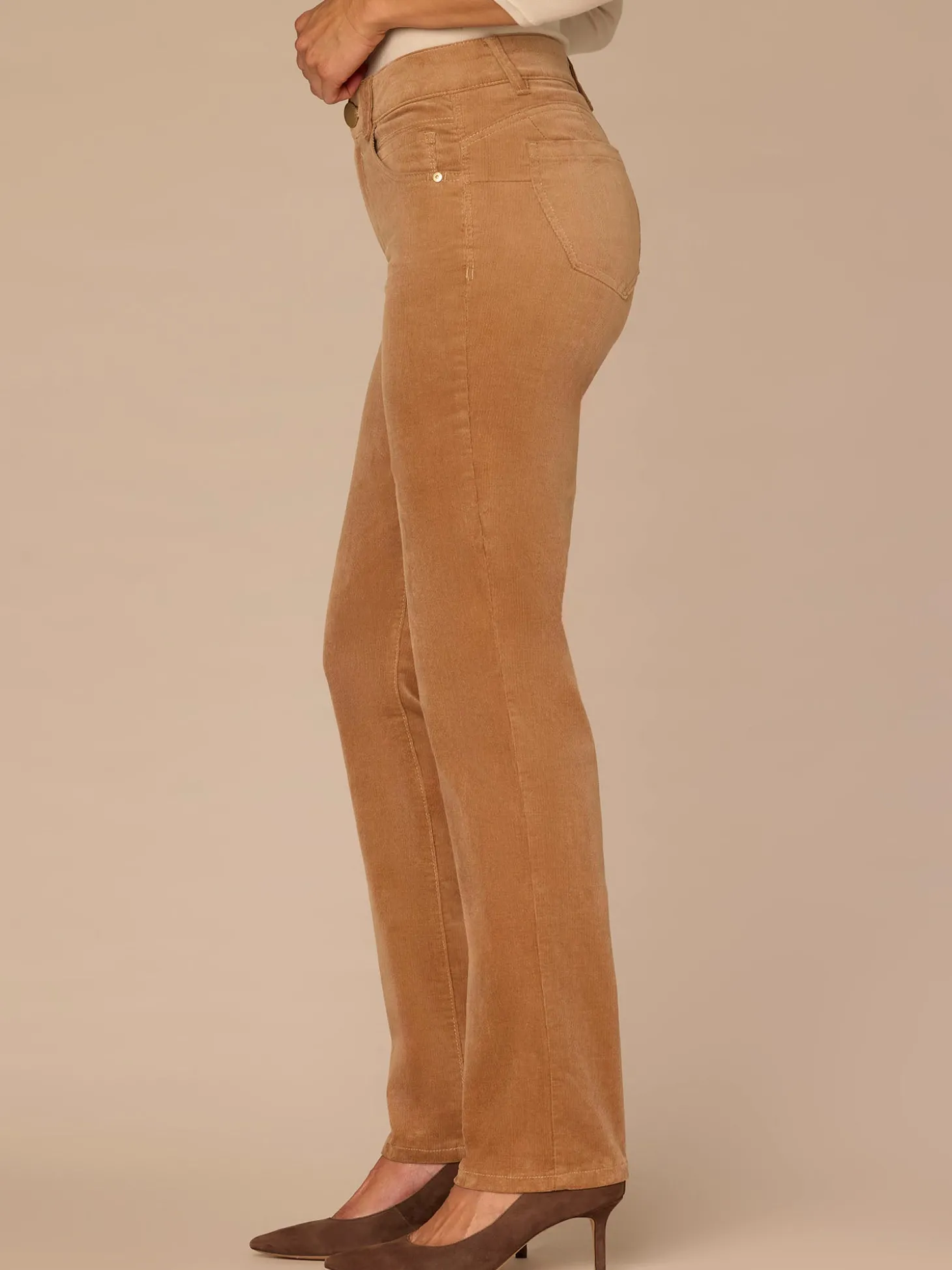"Ab"solution® Mid-Rise Corduroy Straight Leg Pants