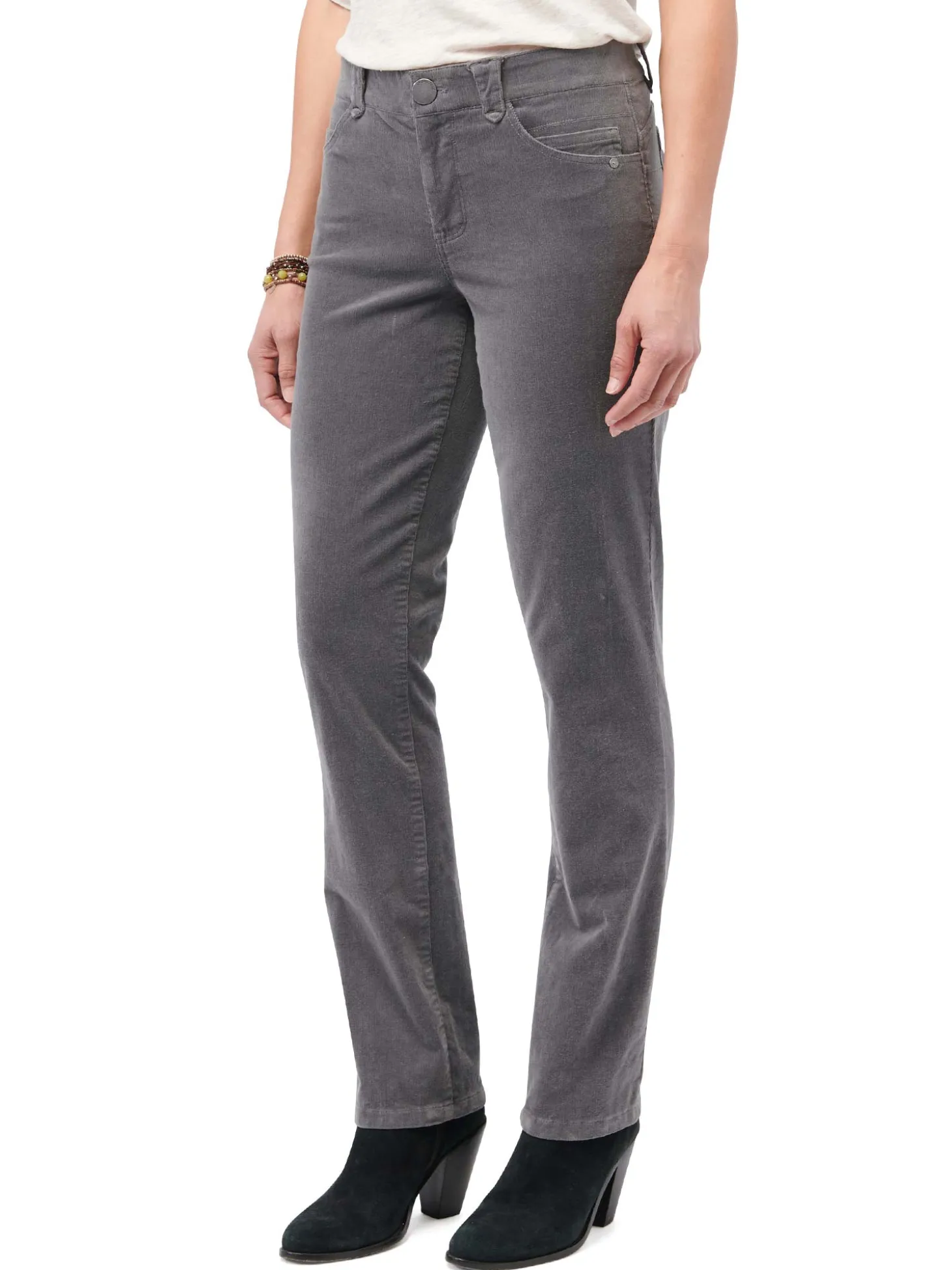 "Ab"solution® Mid-Rise Corduroy Straight Leg Pants