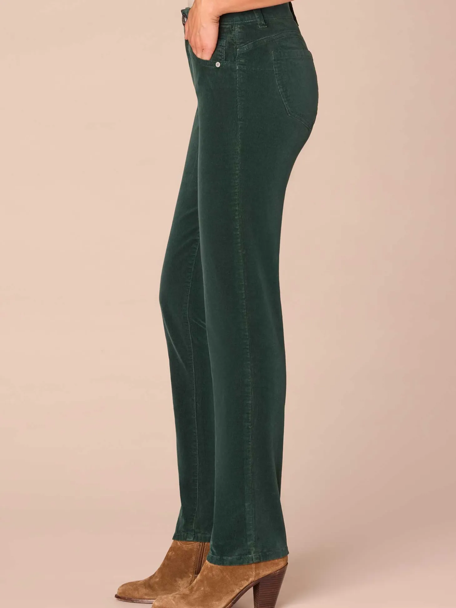 "Ab"solution® Mid-Rise Corduroy Straight Leg Pants
