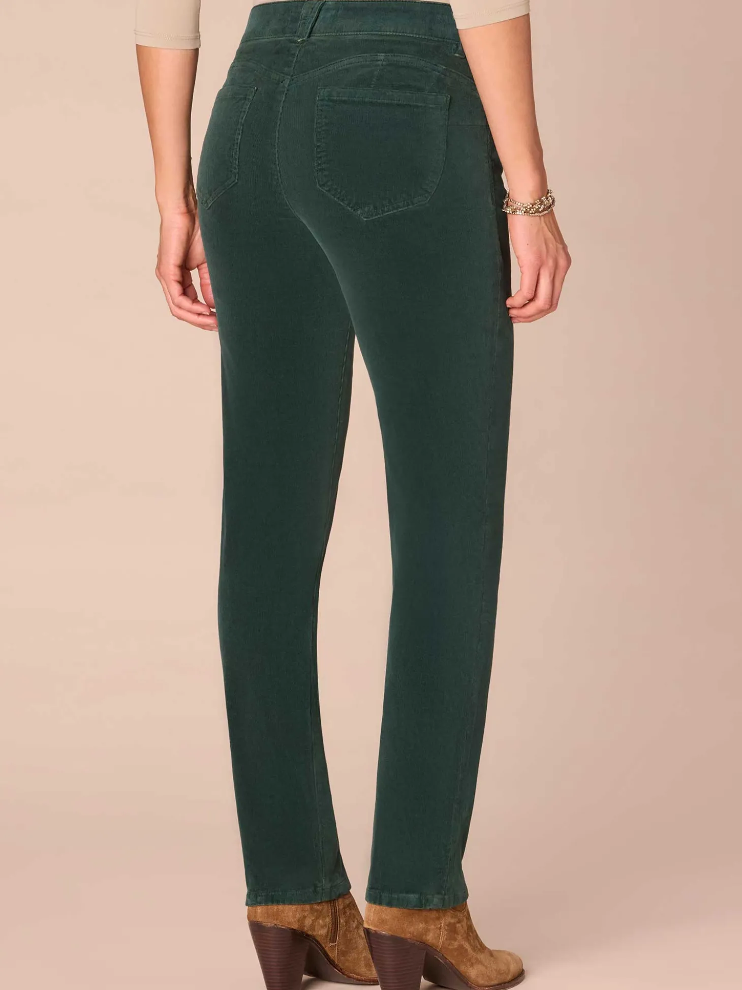 "Ab"solution® Mid-Rise Corduroy Straight Leg Pants