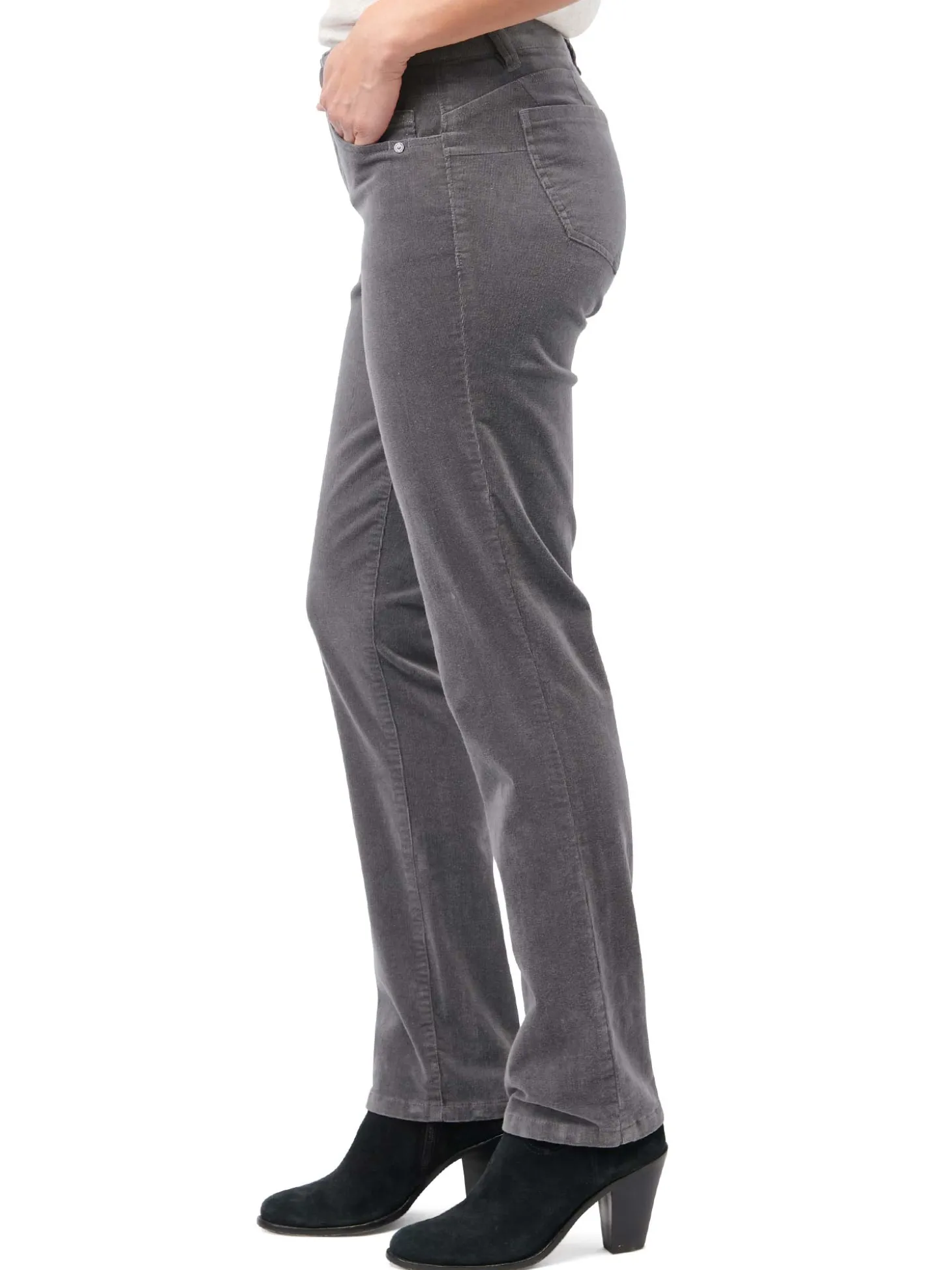 "Ab"solution® Mid-Rise Corduroy Straight Leg Pants