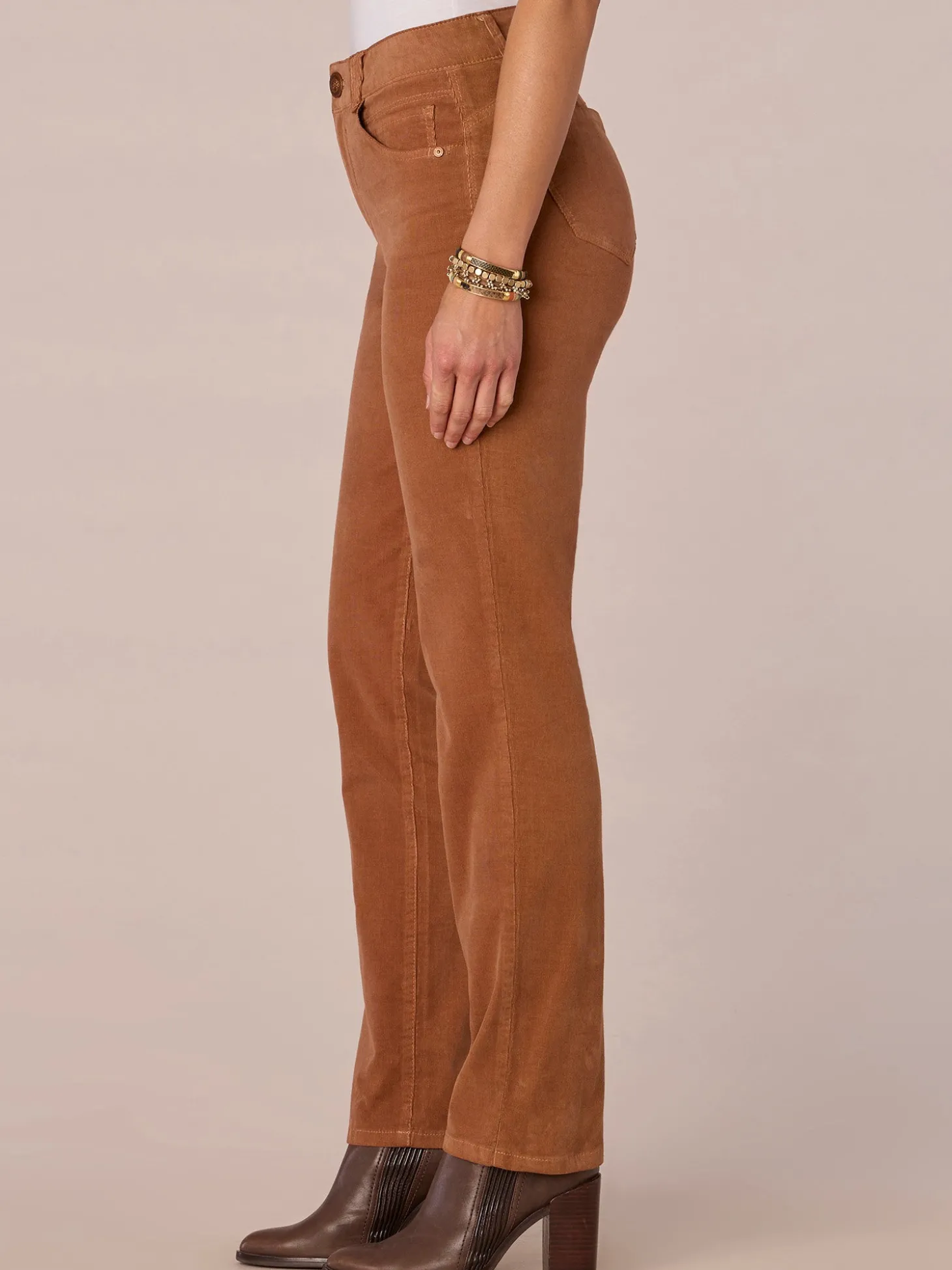 "Ab"solution® Mid-Rise Corduroy Straight Leg Pants