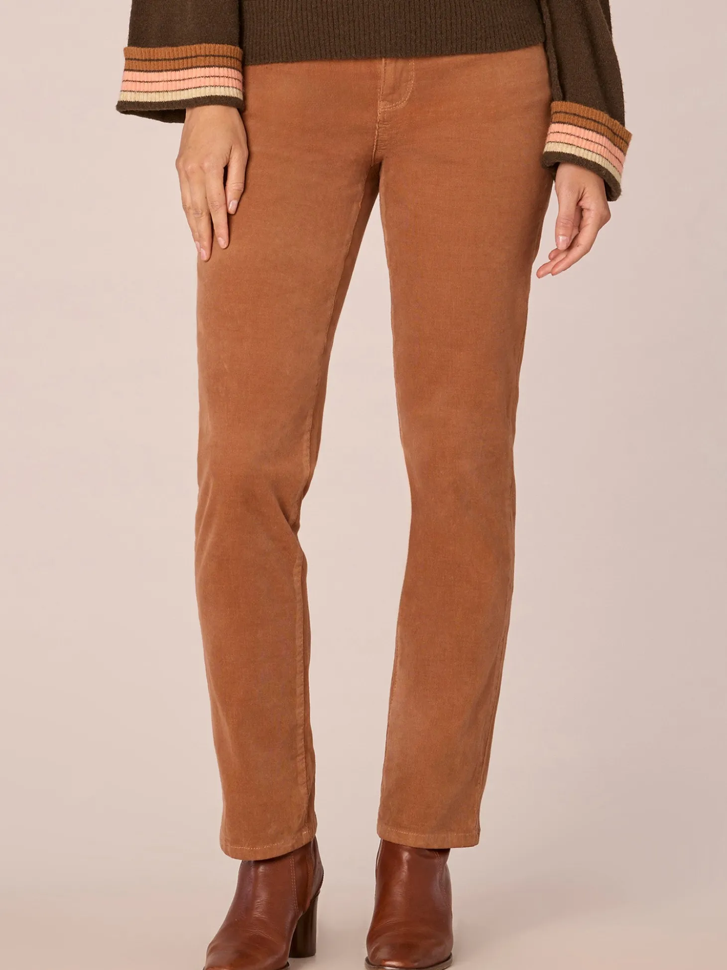 "Ab"solution® Mid-Rise Corduroy Straight Leg Pants