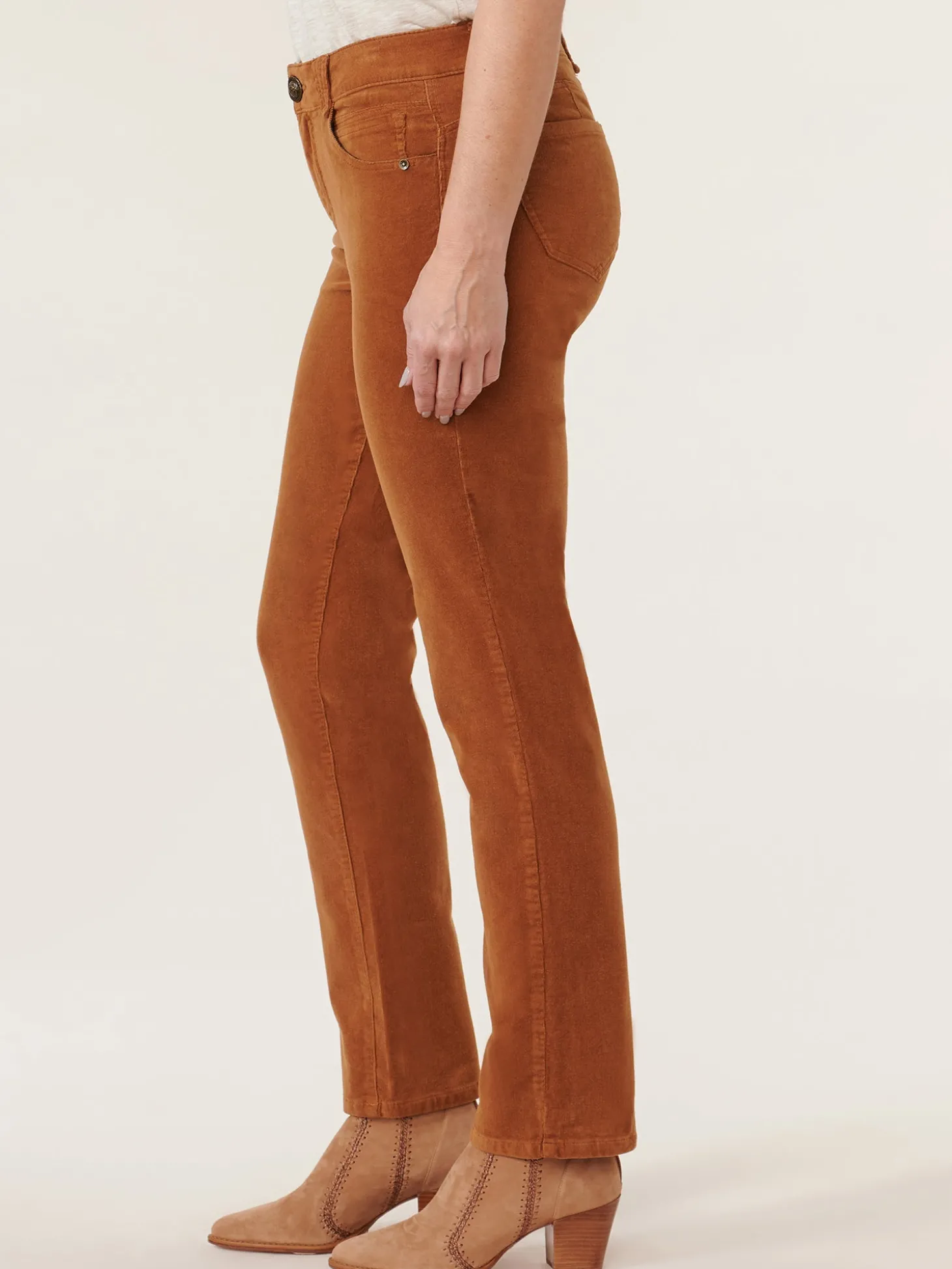 "Ab"solution® Mid-Rise Corduroy Straight Leg Pants