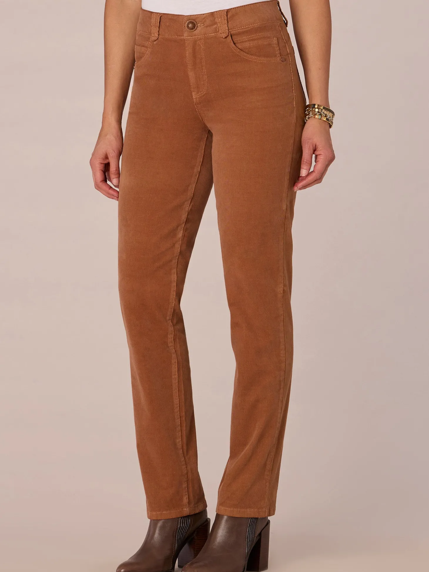 "Ab"solution® Mid-Rise Corduroy Straight Leg Pants