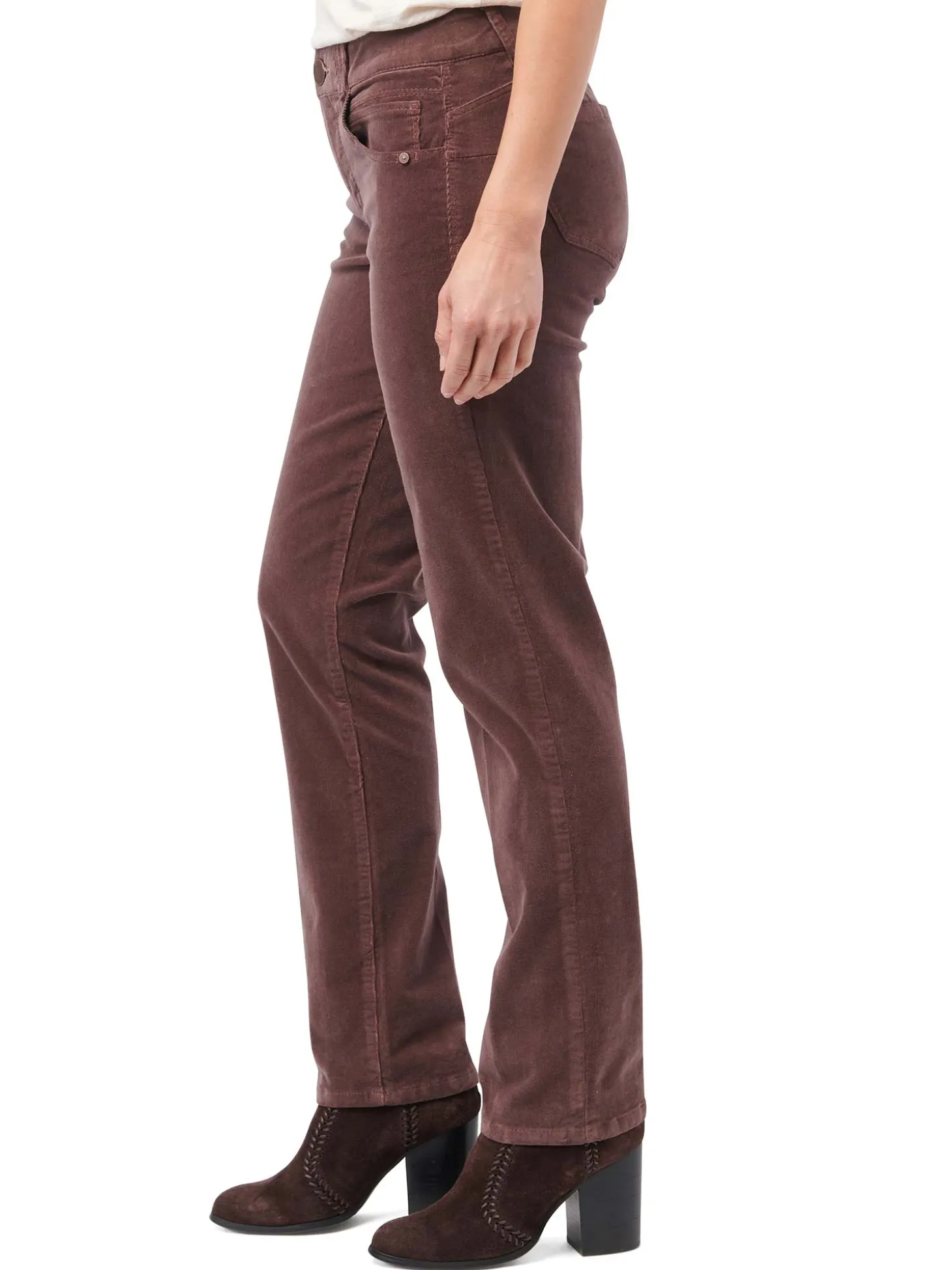 "Ab"solution® Mid-Rise Corduroy Straight Leg Pants