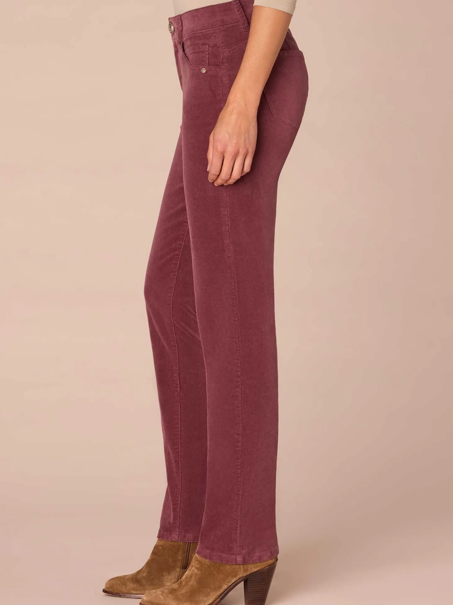 "Ab"solution® Mid-Rise Corduroy Straight Leg Pants